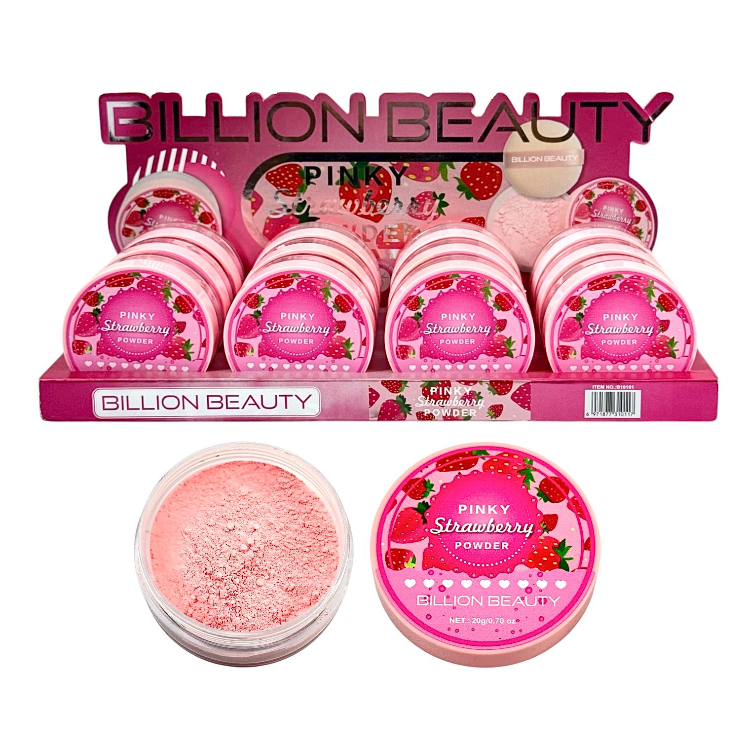 POLVO SUELTO PINK Y STRAWBERRY POWDER BILLION BEAUTY