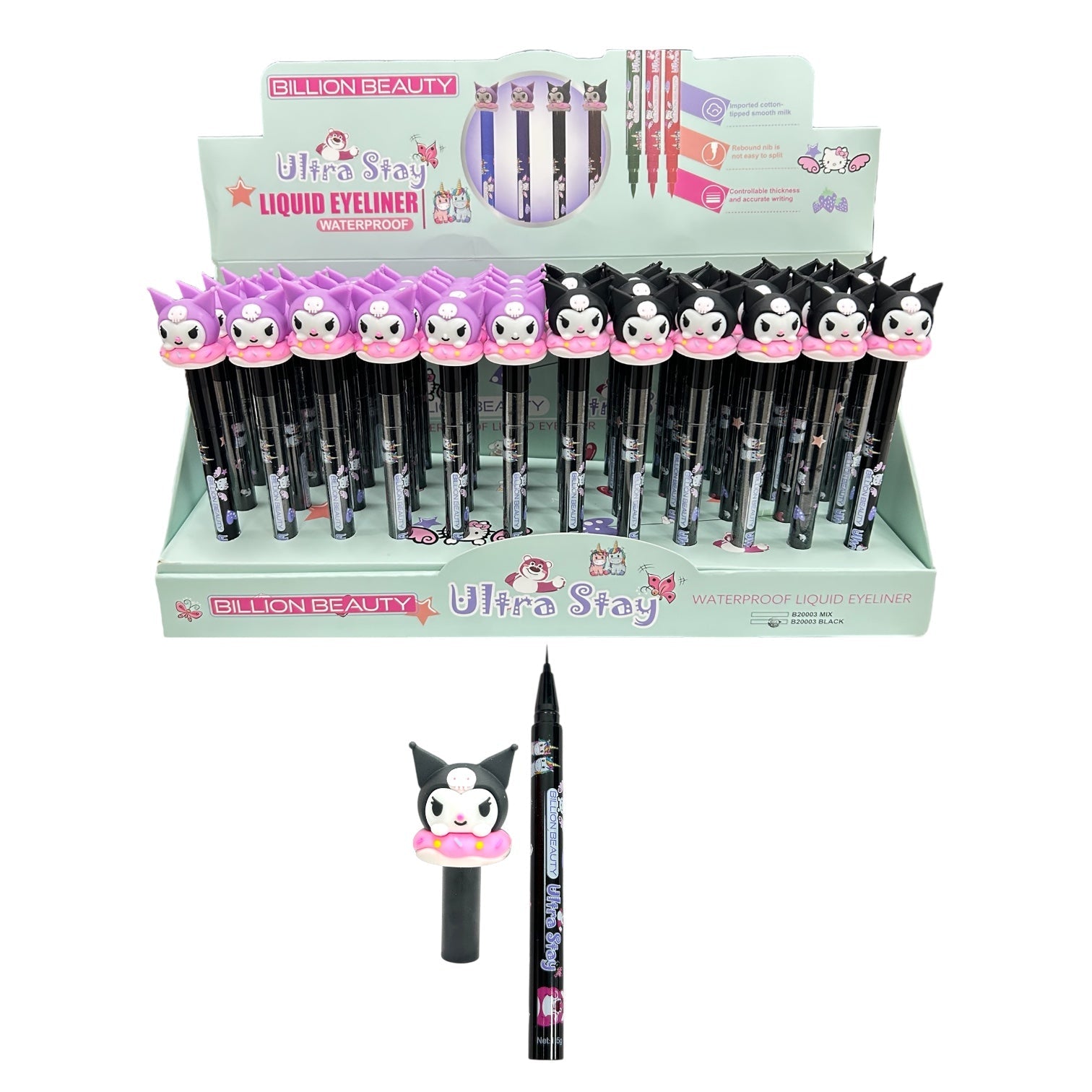 DELINEADOR EN PLUMON CABEZA KUROMI ULTRA STAY BILLION BEAUTY