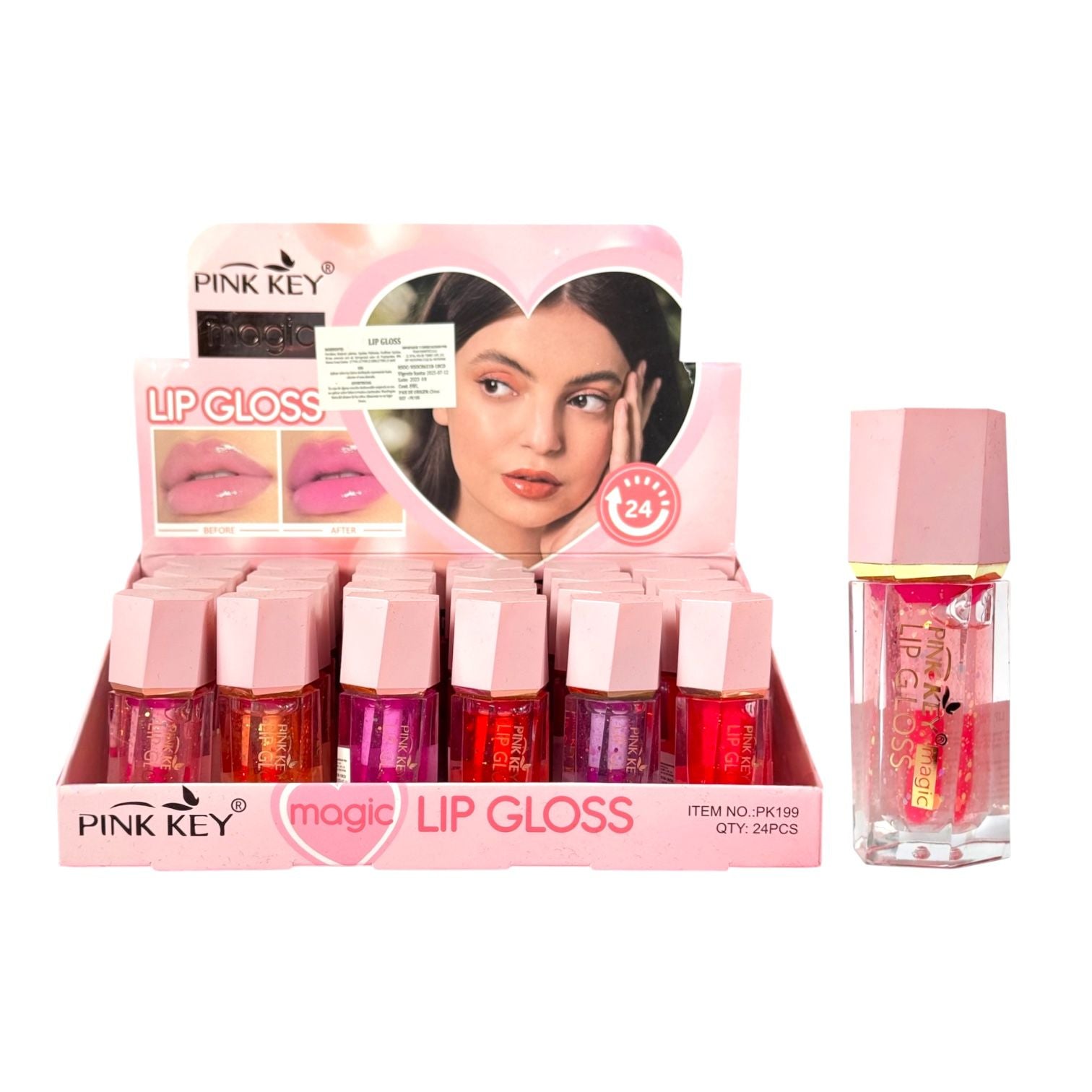 BRILLO GLOSS ESCARCHADO SHINE / BRILLO MAGICO MAGIC PINK KEY