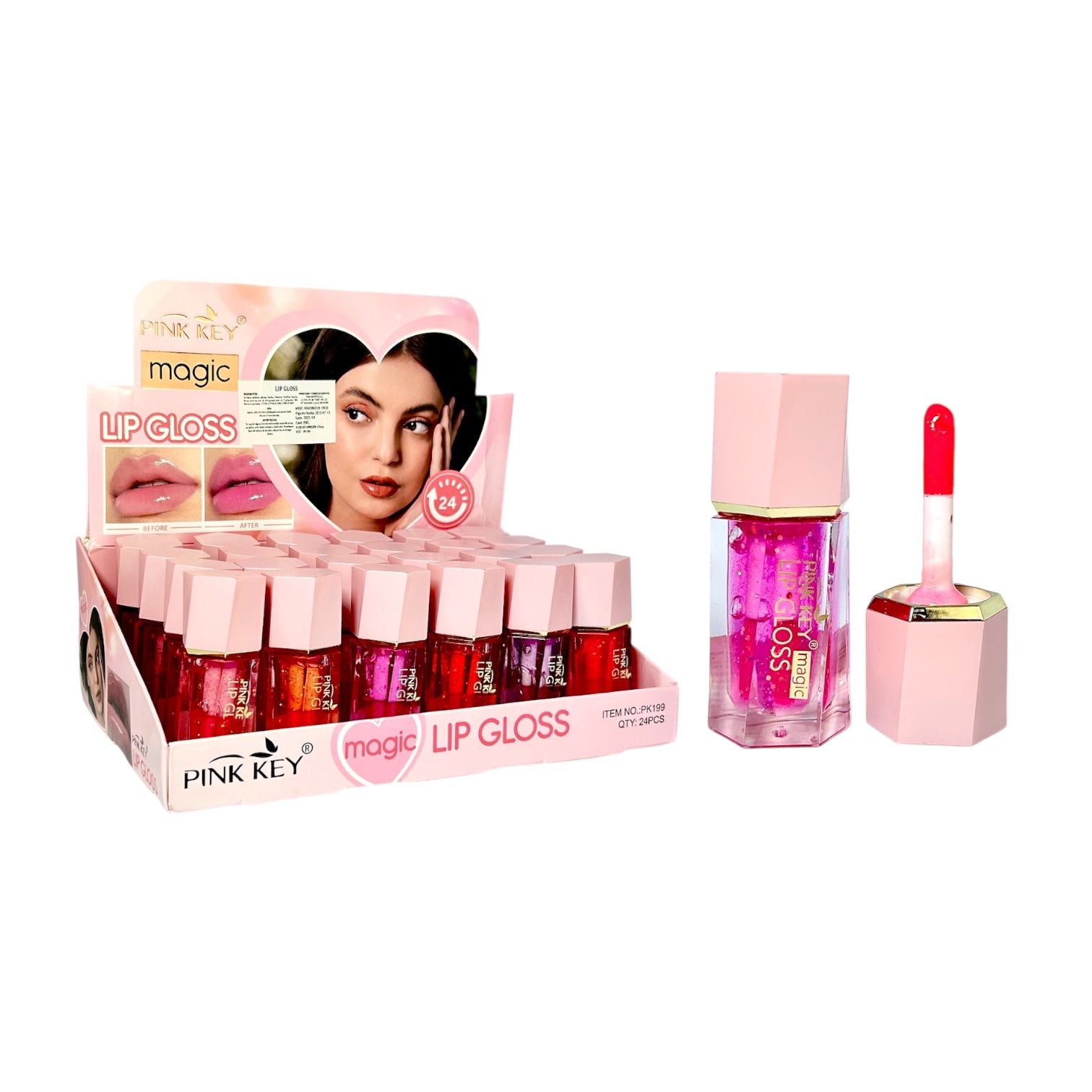BRILLO GLOSS ESCARCHADO SHINE / BRILLO MAGICO MAGIC PINK KEY