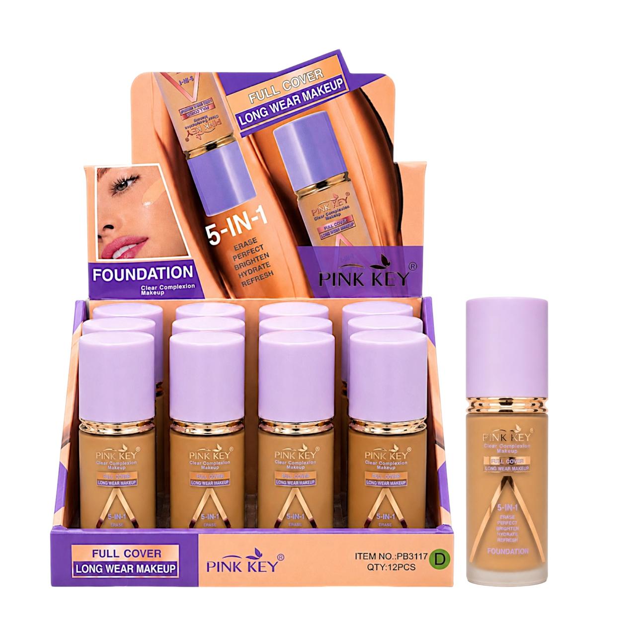 BASE LIQUIDA FULL COVER 5EN1 40ML PINK KEY