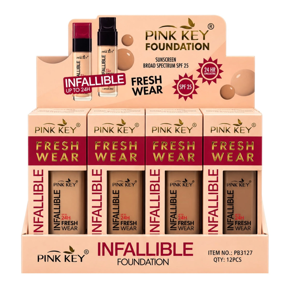 BASE LIQUIDA INFALLIBLE FRESH WEAR PINK KEY
