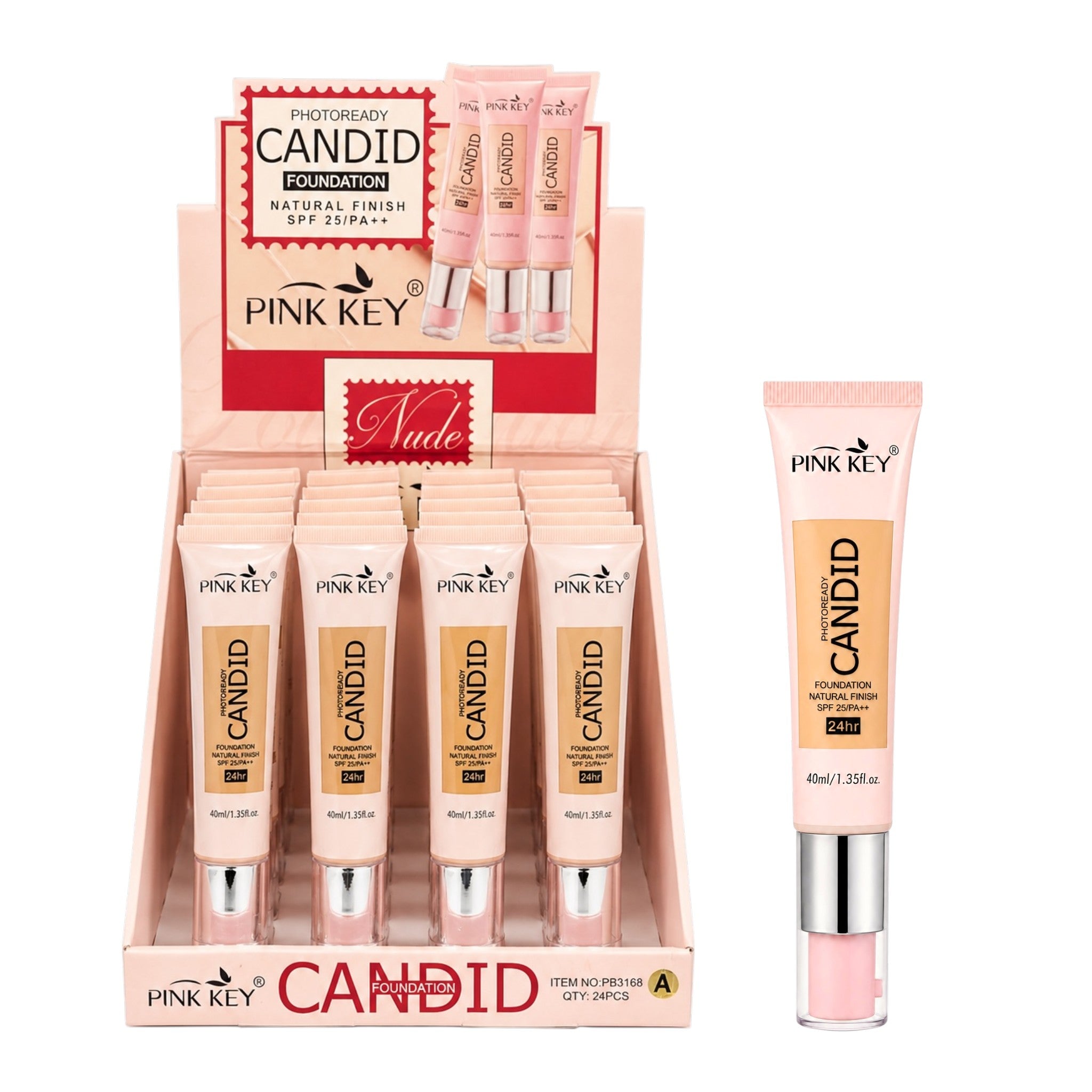 BASE LIQUIDA CANDID SPF25 40ML PINK KEY