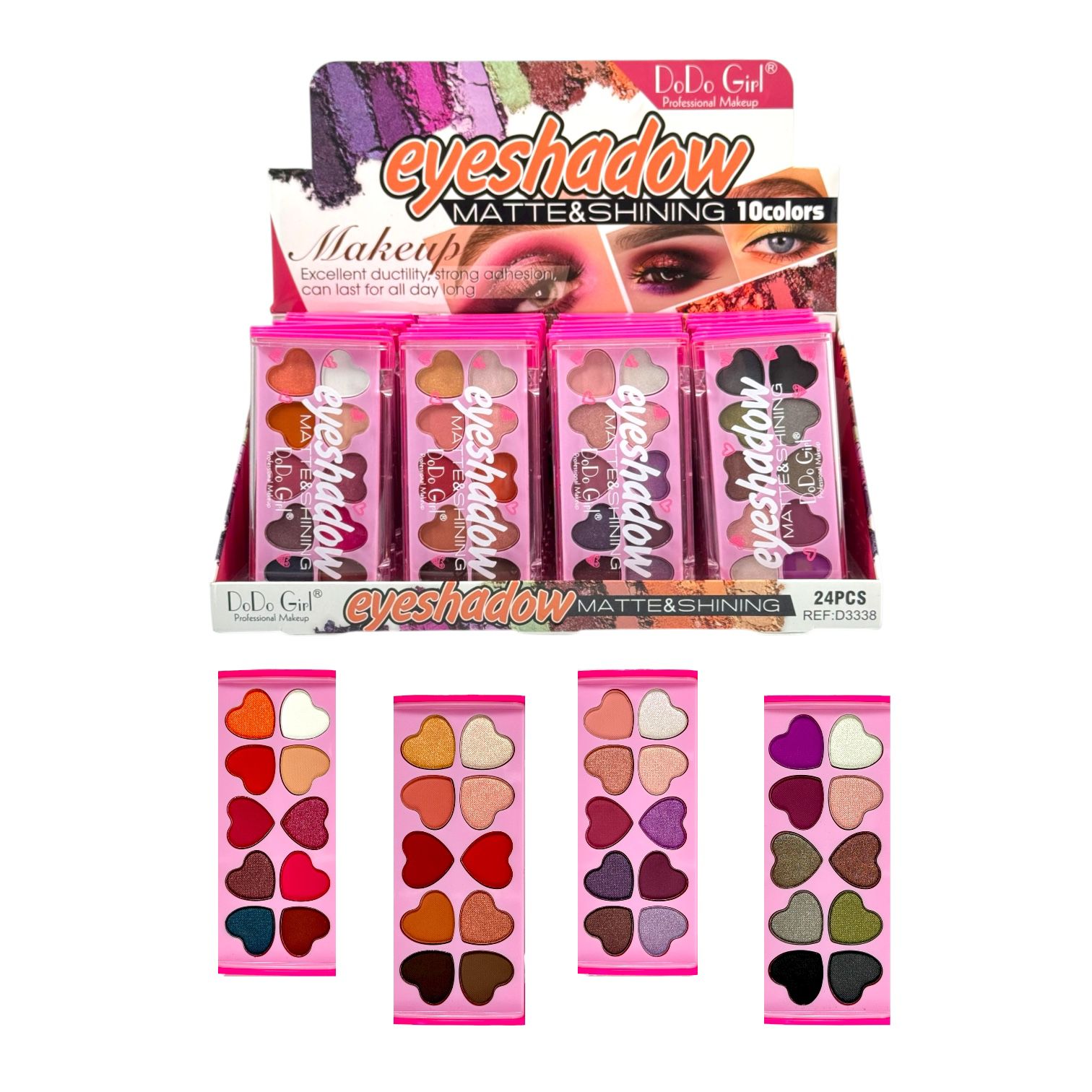 PALETA DE SOMBRAS X10 TONOS CORAZONCITOS DODO GIRL