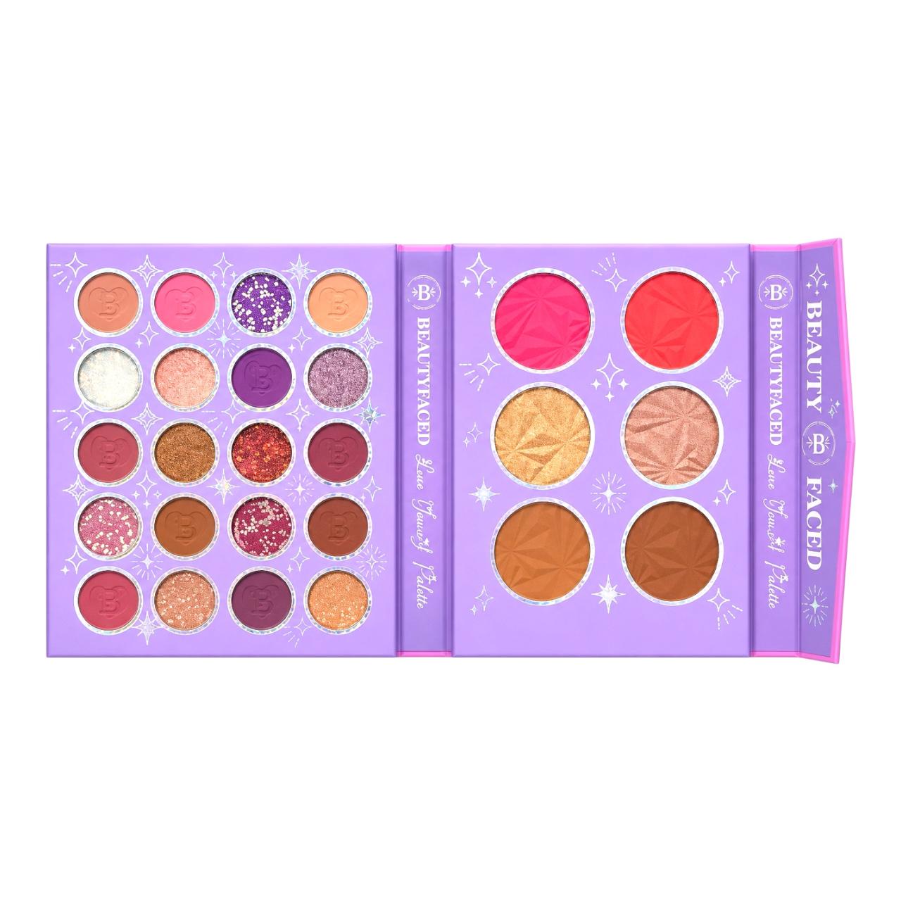 PALETA 3EN1 MUÑECA BROCHA LOVE YOU A PALETTE BEAUTY FACED