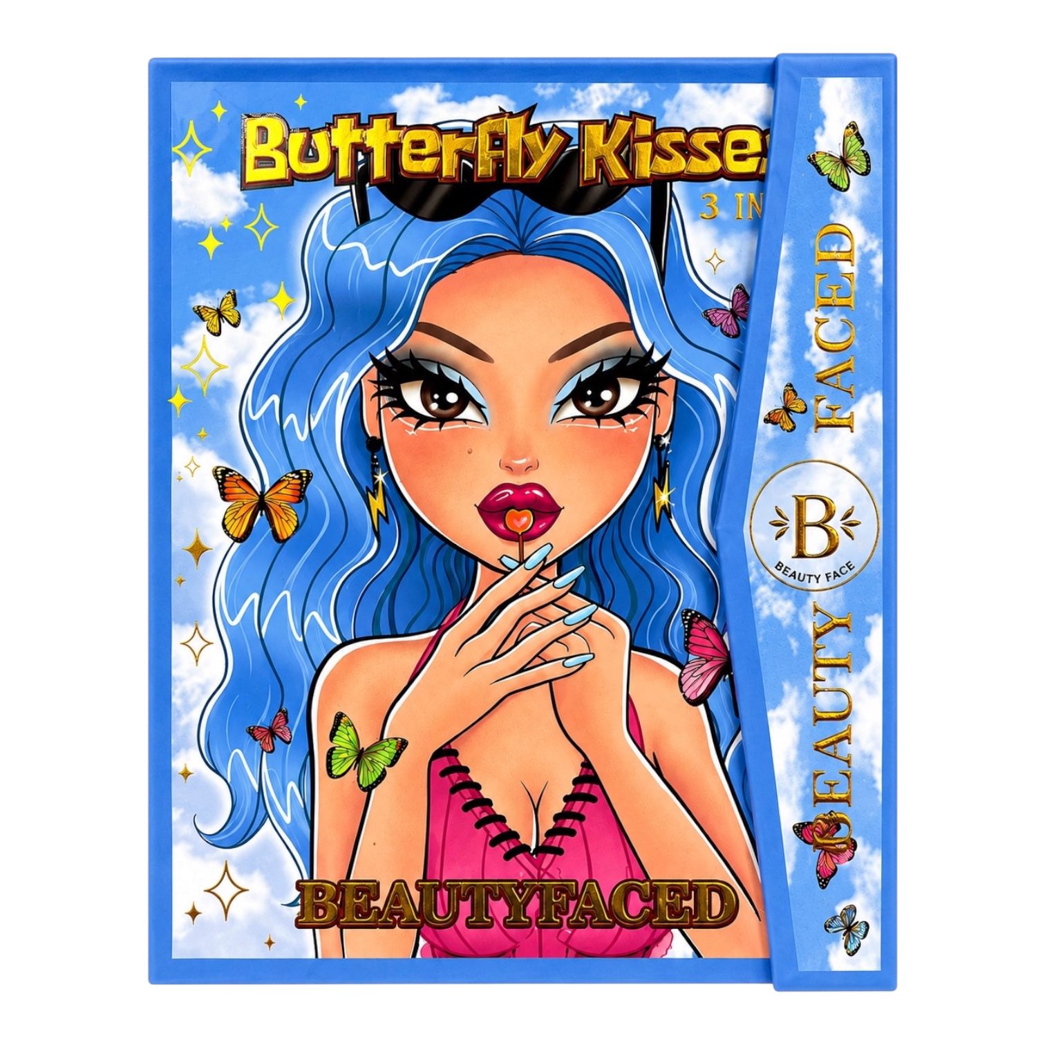 PALETA 3EN1 MUÑECA MARIPOSAS BUTTERFLY KISSES BEAUTY FACED