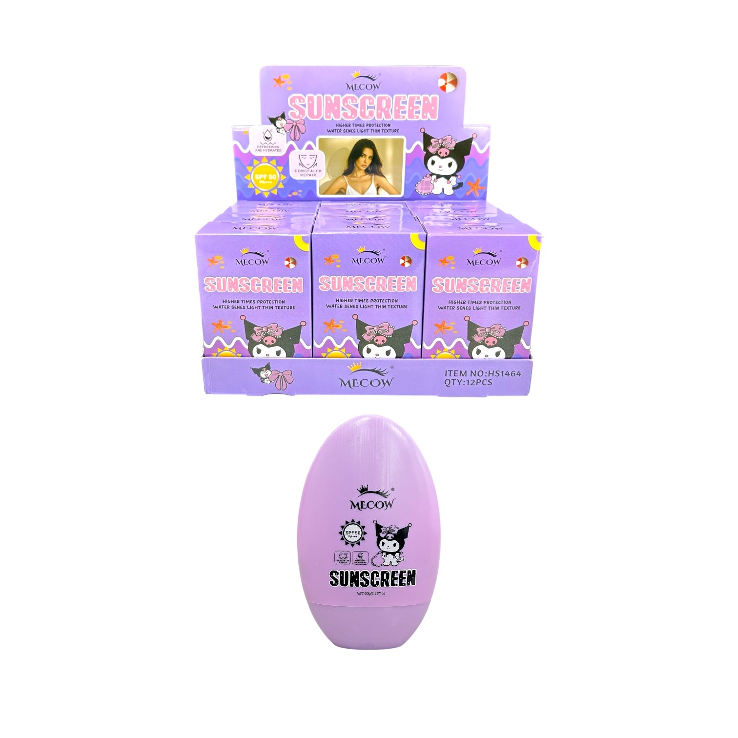 PROTECTOR SOLAR SPF50+ KUROMI HELLO KITTY 60G MECOW
