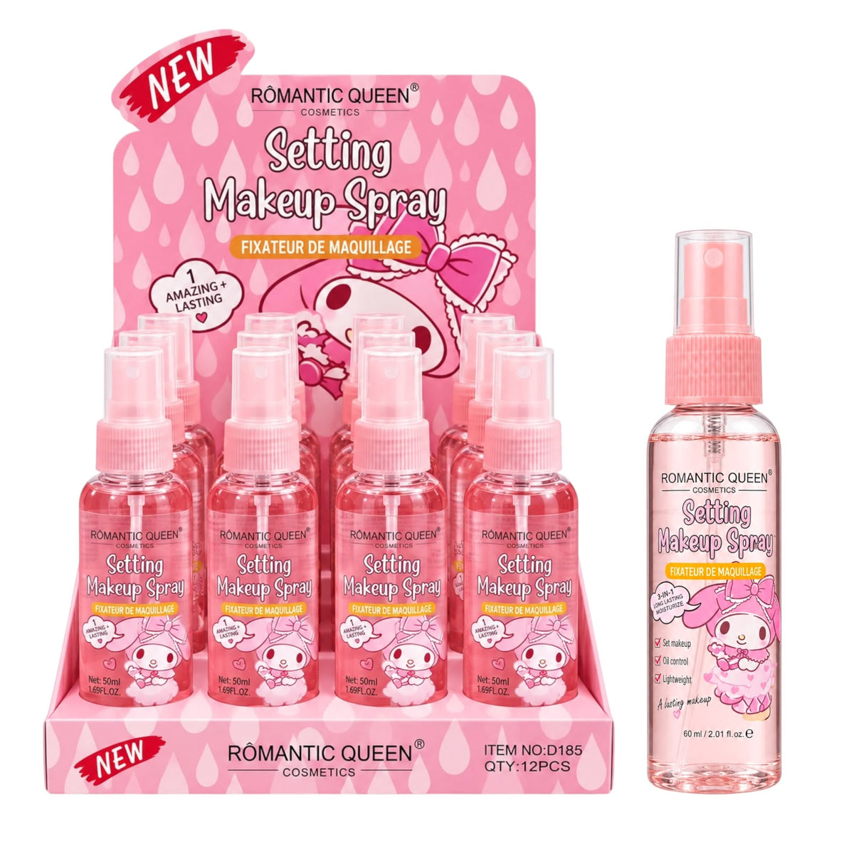 FIJADOR DE MAQUILLAJE MY MELODY 60ML ROMANTIC QUEEN