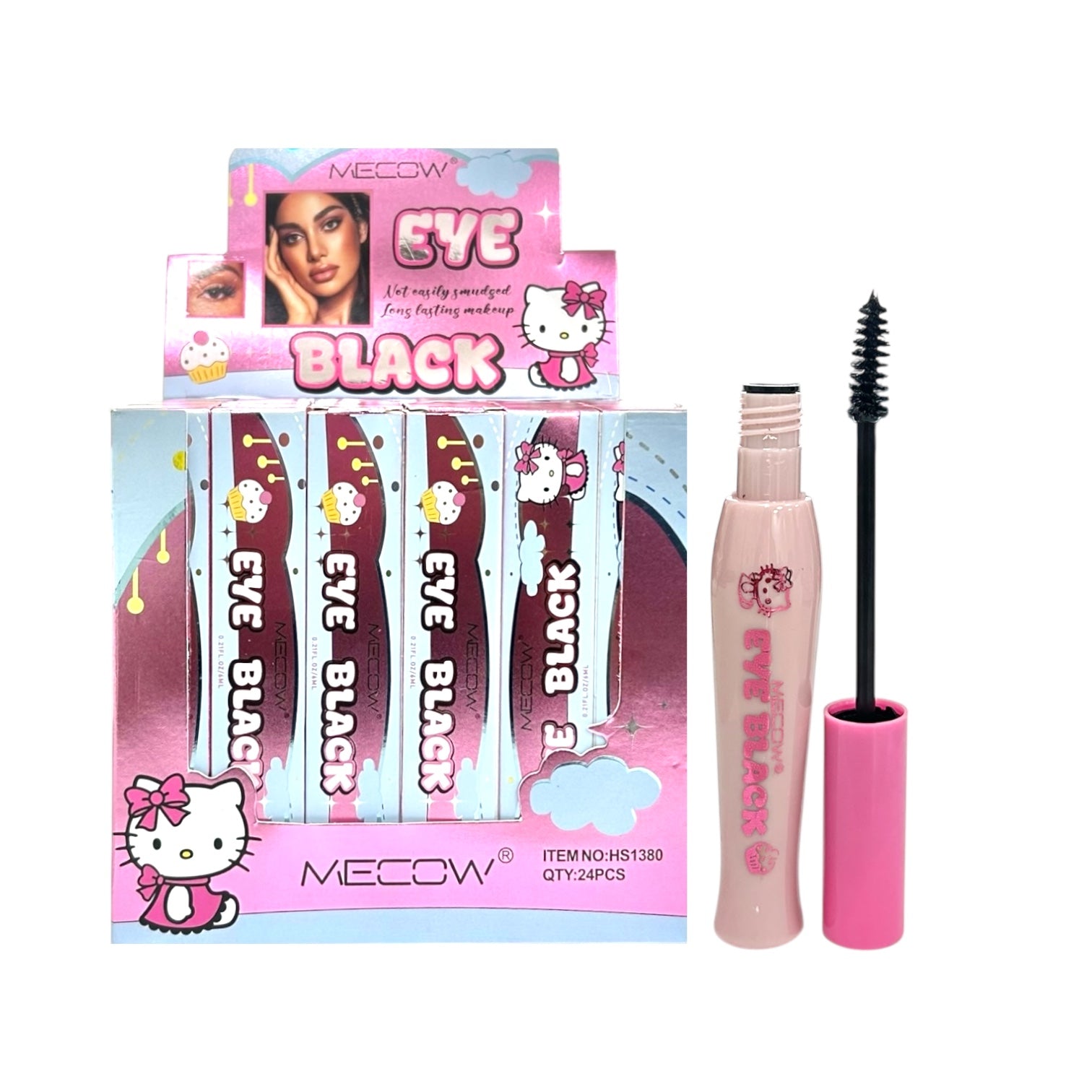 PESTAÑINA EYE BLACK HELLO KITTY 6ML MECOW