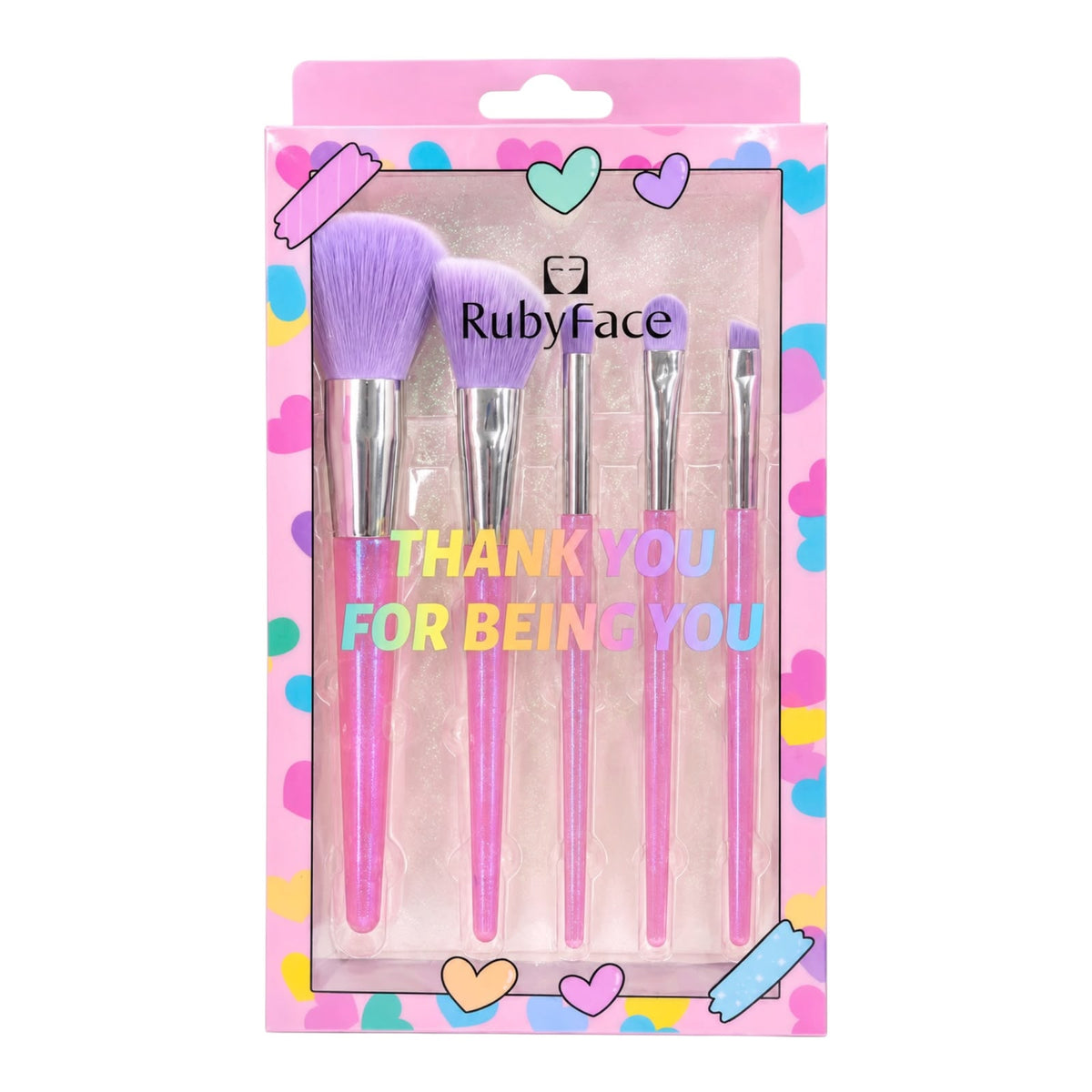 SET X5 BROCHAS THANK YOU FOR BEING YOU RUBY FACE
