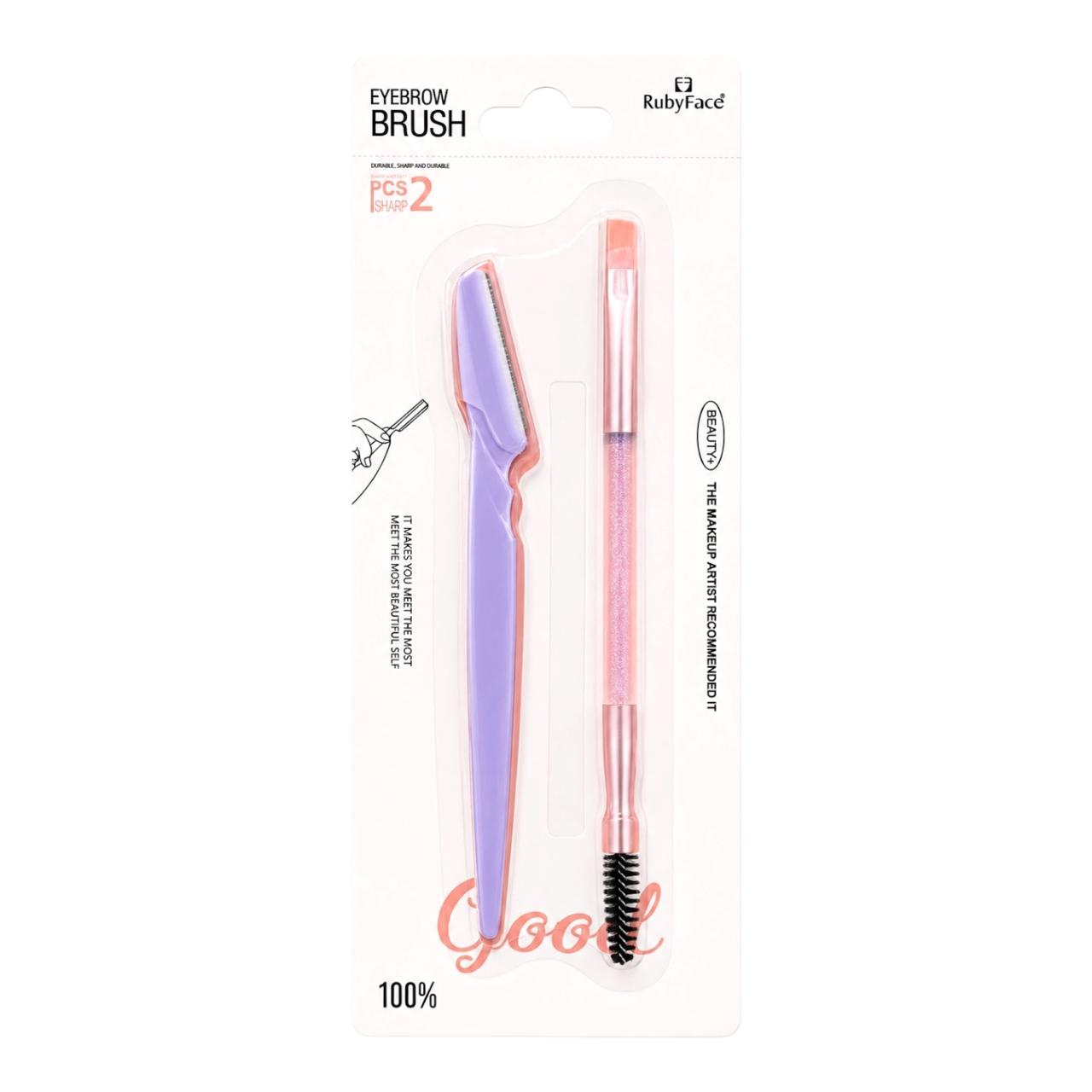 KIT PERFILADOR Y BROCHA PARA CEJAS RUBY FACE