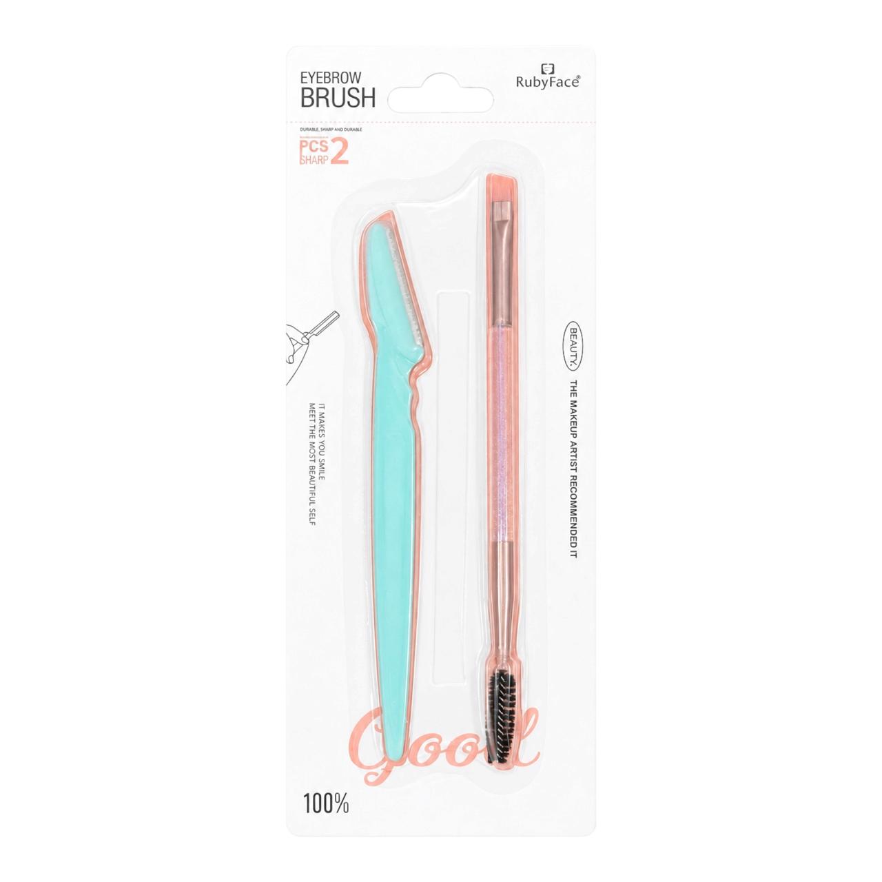 KIT PERFILADOR Y BROCHA PARA CEJAS RUBY FACE