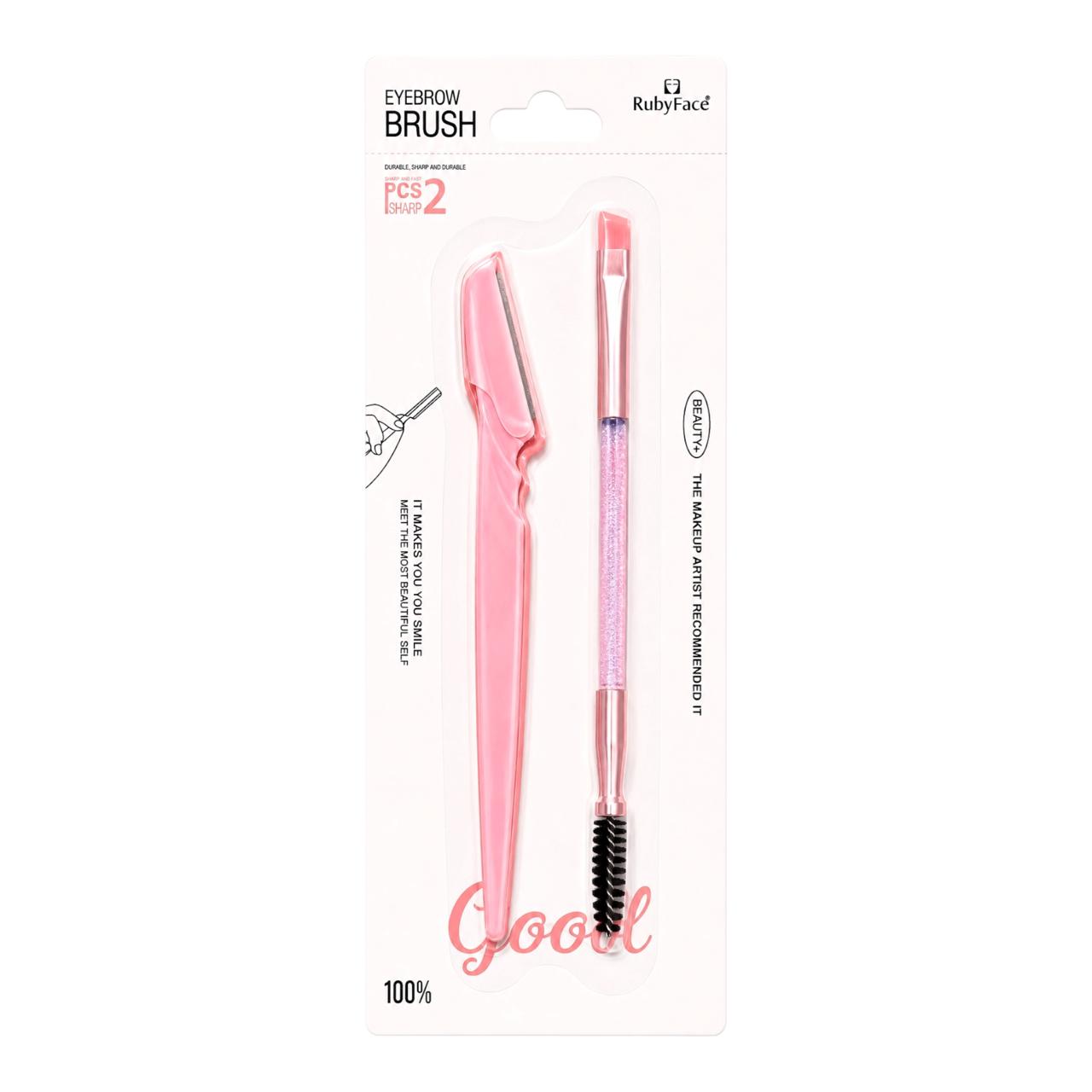 KIT PERFILADOR Y BROCHA PARA CEJAS RUBY FACE
