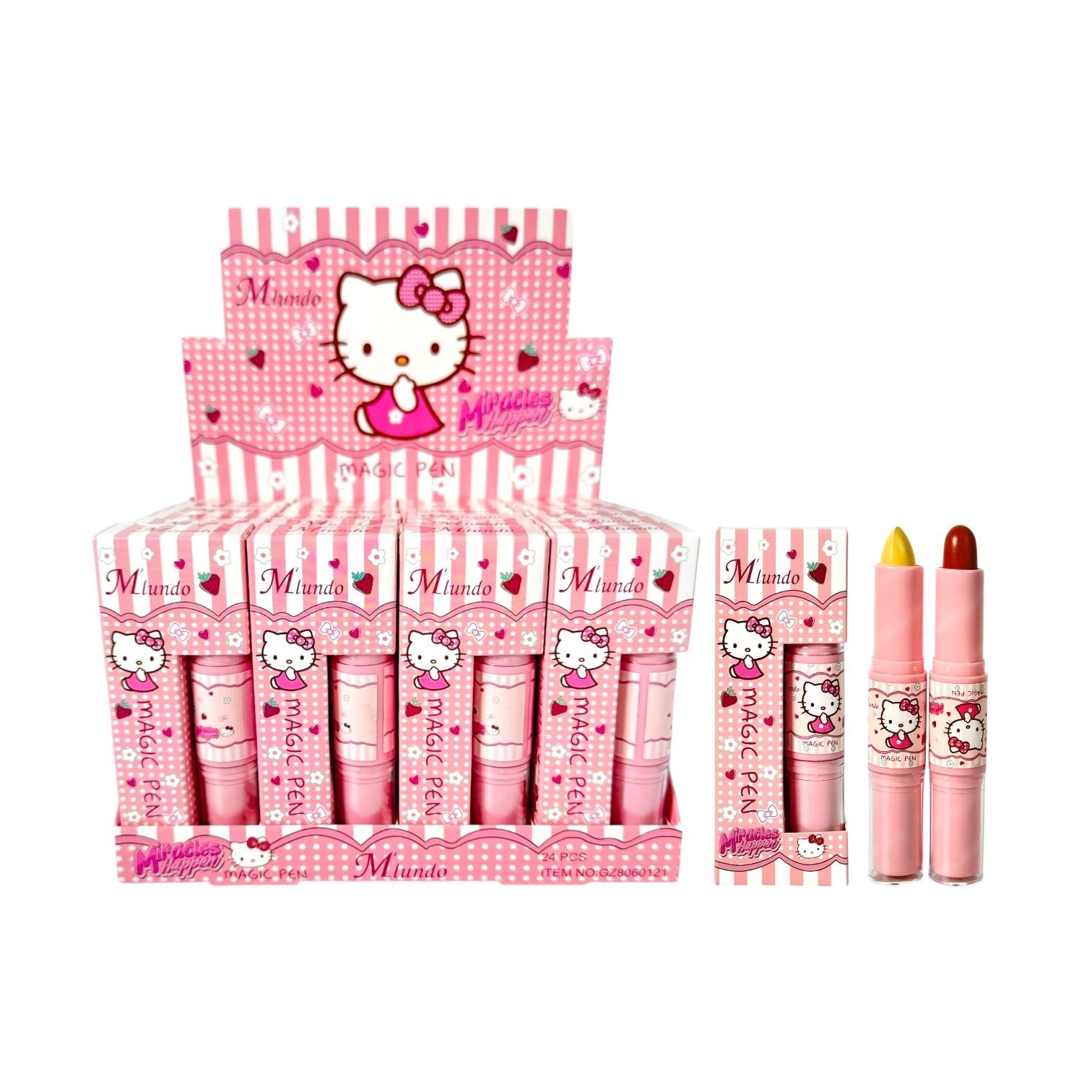 SET DE CORRECTOR Y CONTORNO EN BARRA HELLO KITTY M'LUNDO