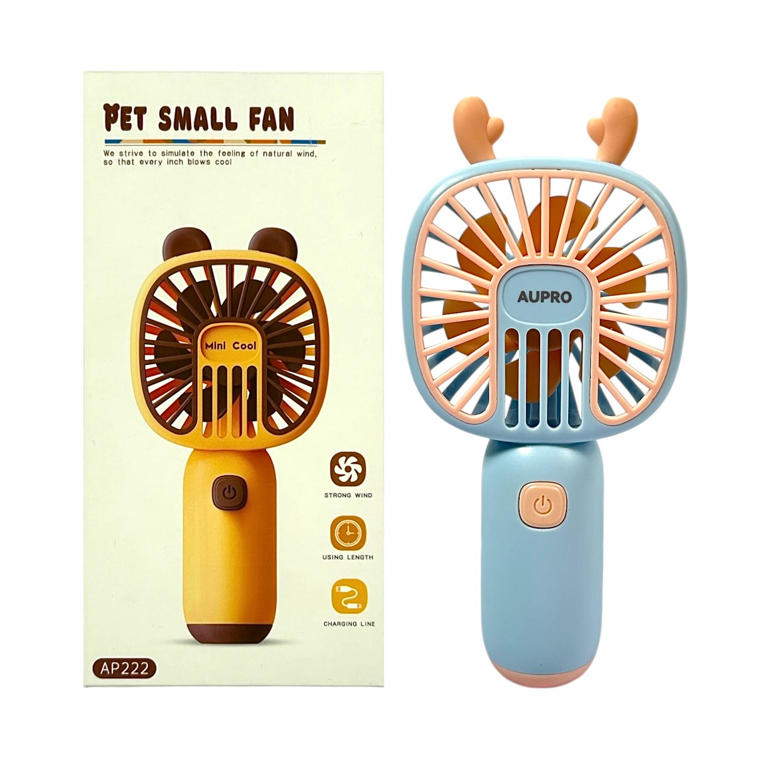 VENTILADOR PEQUE FIGURAS Y OREJITAS