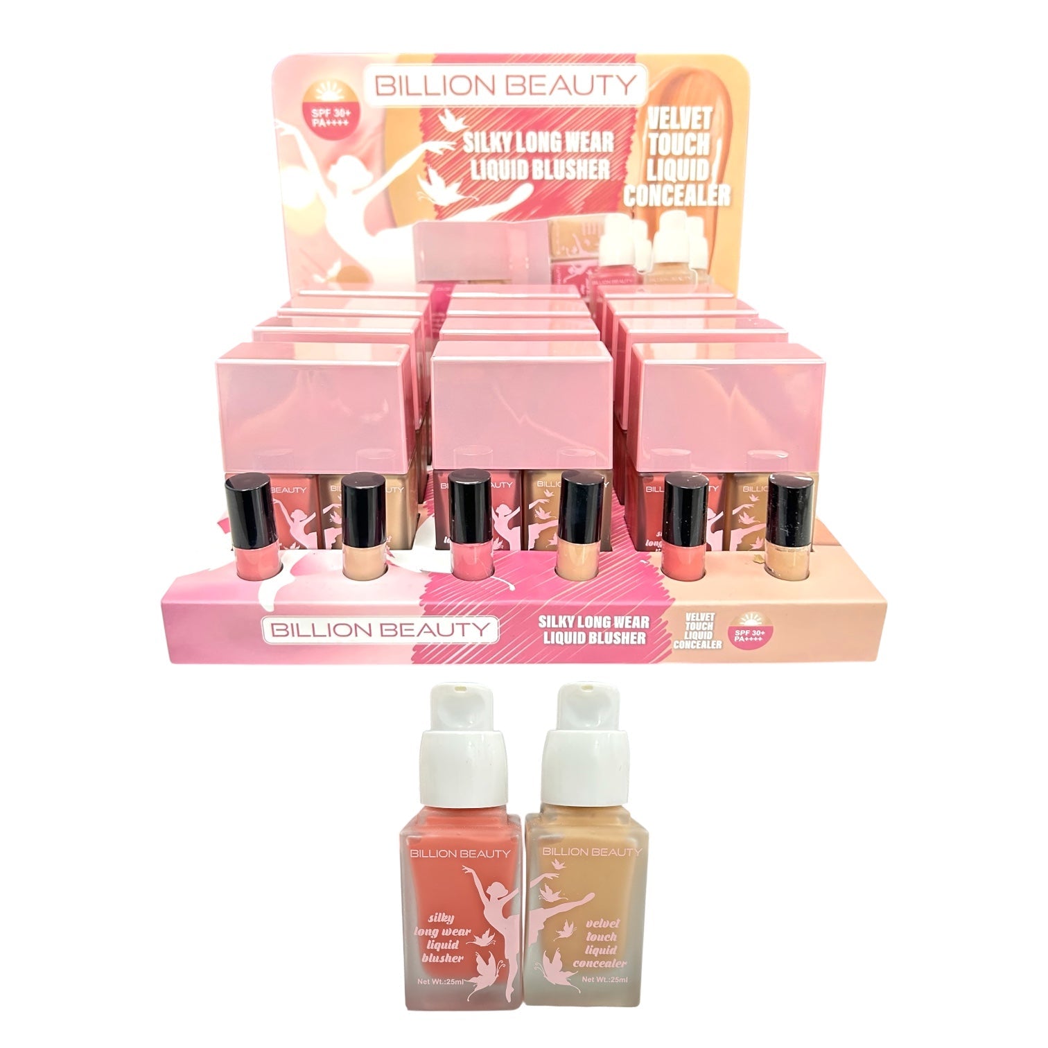 DUO RUBOR Y BASE LIQUIDA HADITA 25ML BILLION BEAUTY