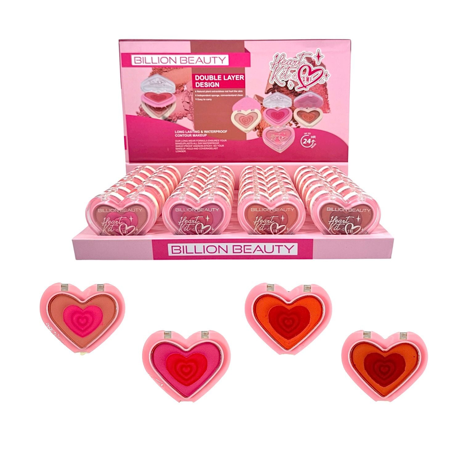 DUO RUBOR E ILUMINADOR CORAZONCITO HEART KIT BILLION BEAUTY