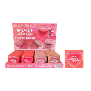 2EN1 RUBOR O BRILLO MATTE FORMA DE CORAZON BILLION BEAUTY