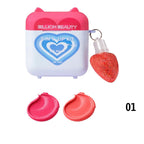 LABIAL Y GLOSS 3EN1 AIRPODS CORAZON OREJITAS LLAVERO CORAZON BILLION BEAUTY