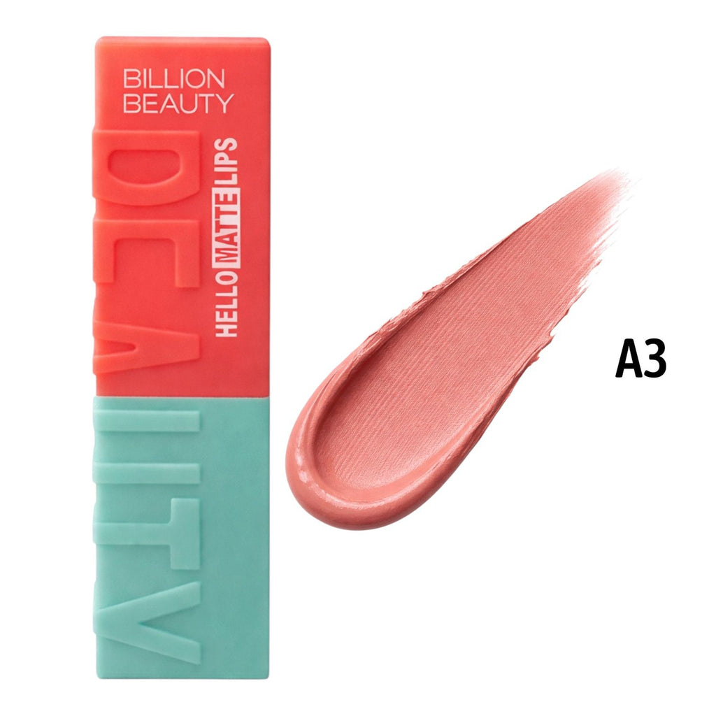 LABIAL EN BARRA BEAUTY HELLO MATTE LIPS BILLION BEAUTY