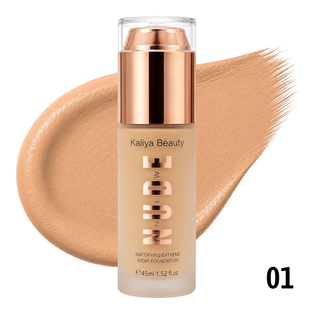 BASE LIQUIDA NEW NUDE TAPA DORADA 45ML KALIYA BEAUTY
