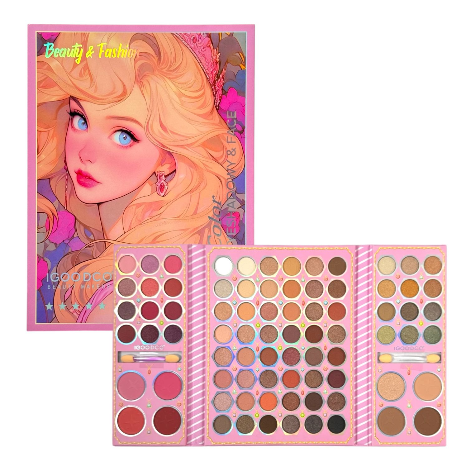 PALETA DE SOMBRAS X80 TONOS BEAUTY & FASHION IGOODCO