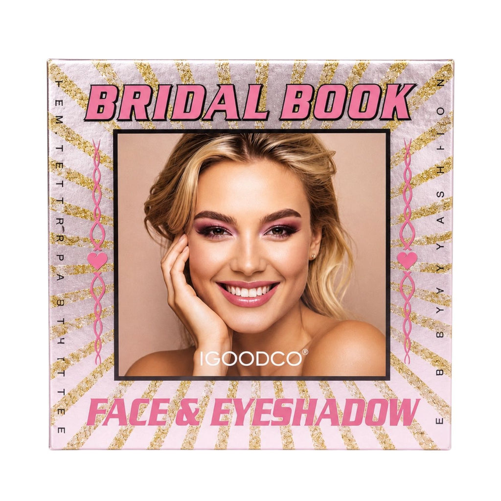 PALETA DE SOMBRAS RUBORES Y CONTORNOS BRIDAL BOOK IGOODCO