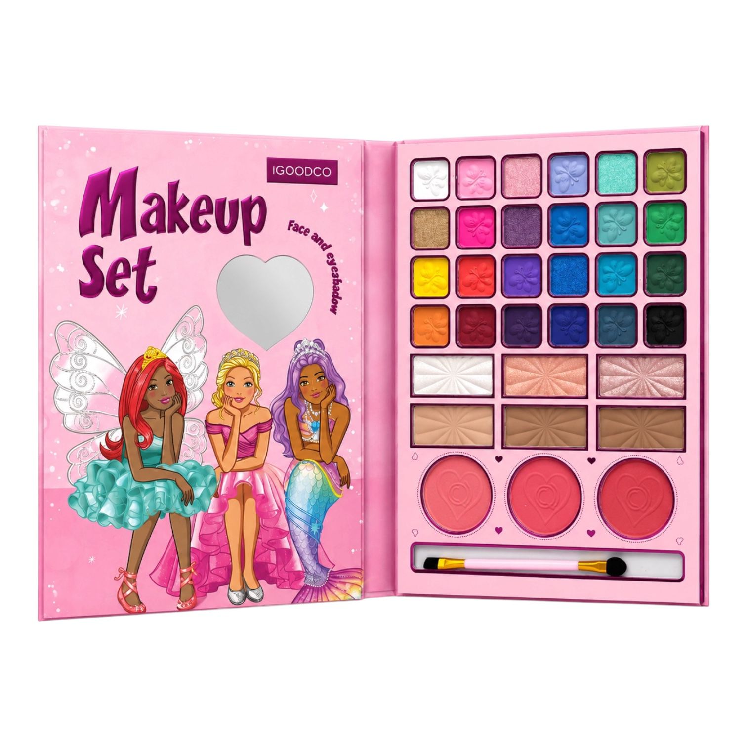 PALETA DE SOMBRAS ILUMINADORES Y RUBORES MAKEUP SET 3 CHICAS IGOODCO