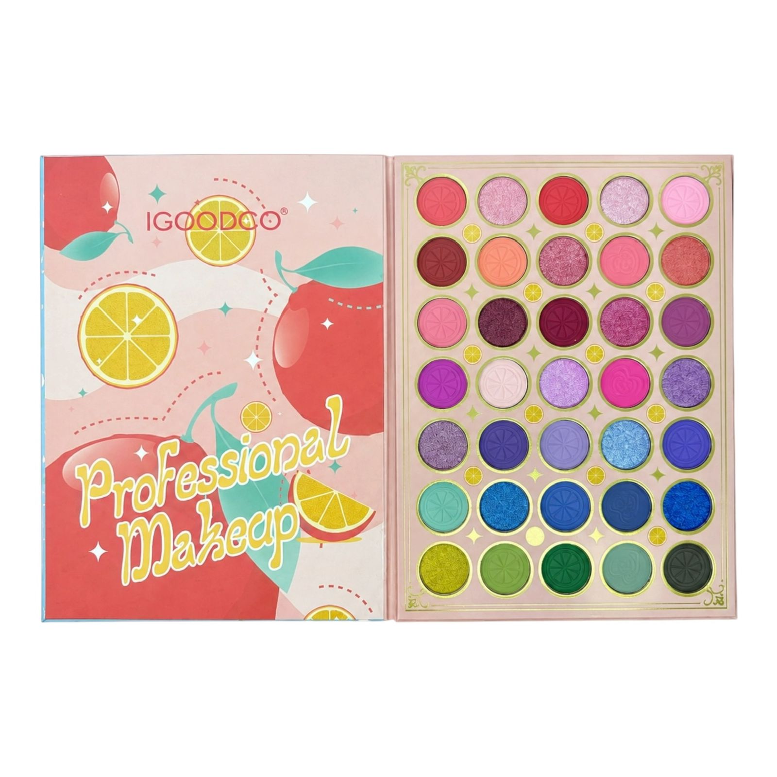 PALETA DE SOMBRAS RUBORES Y CONTORNOS CHICA CABELLO DORADO IGOODCO