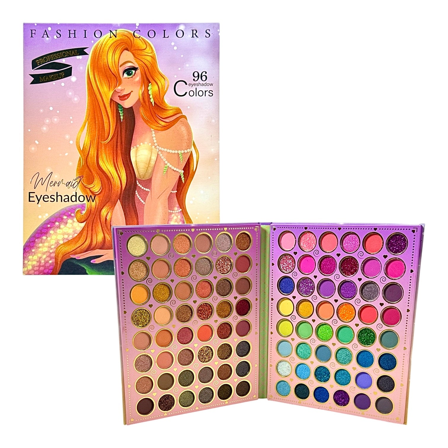 PALETA DE SOMBRAS X96 TONOS CHICA SIRENA FASHION COLORS IGOODCO