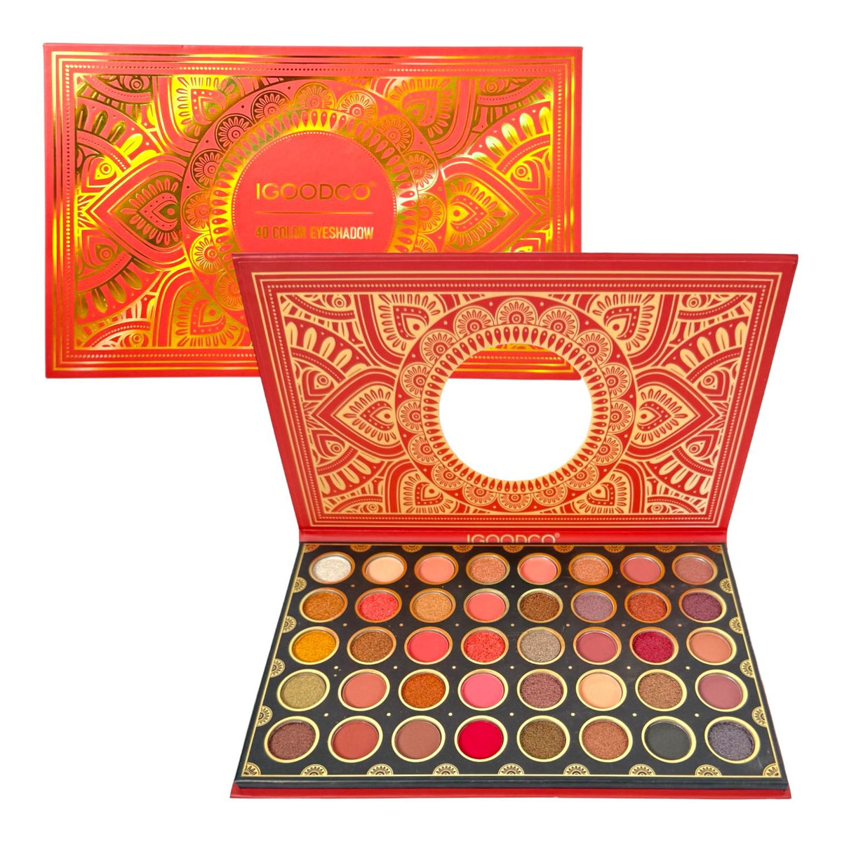 PALETA DE SOMBRAS X40 TONOS MANDALA DORADA/TERRACOTA IGOODCO