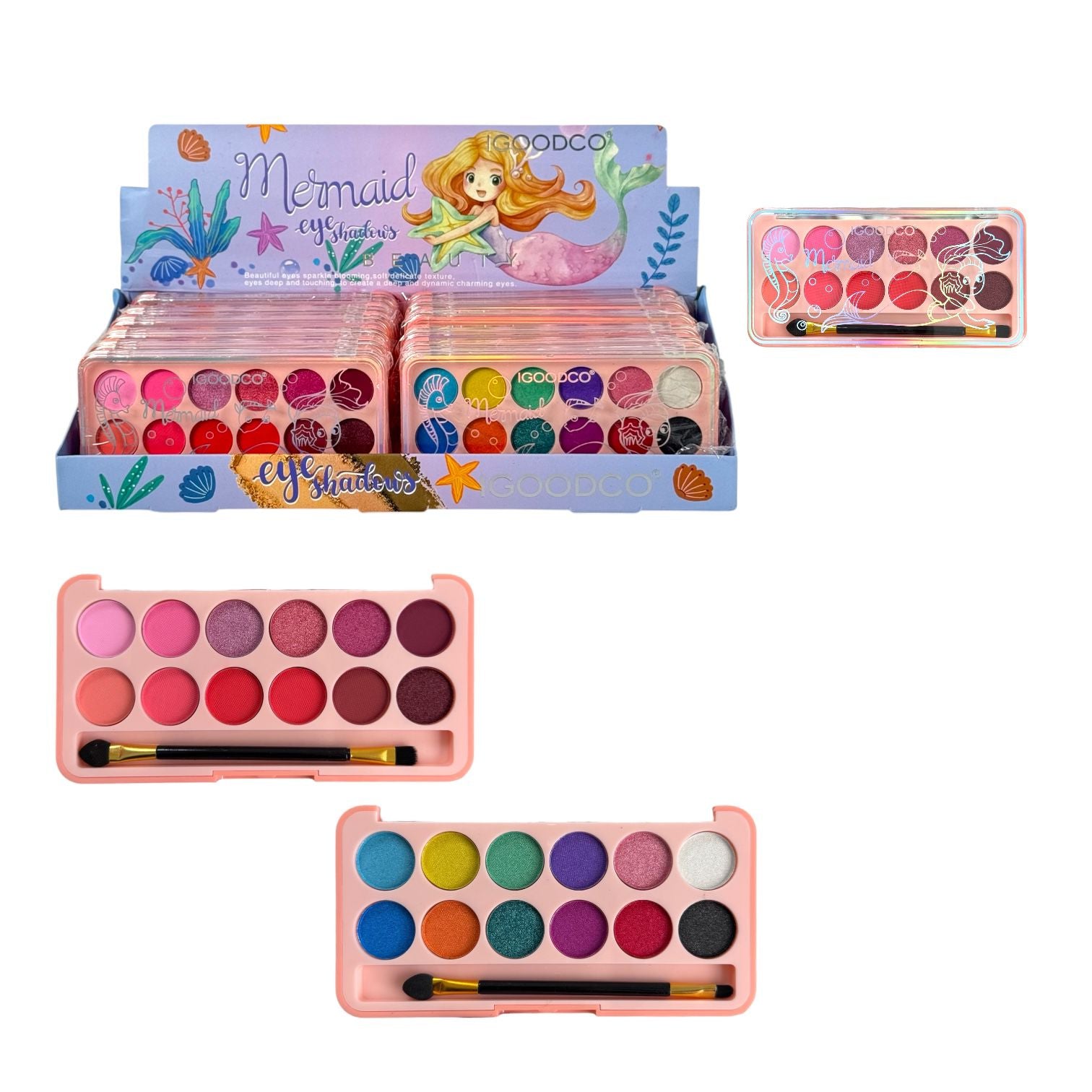 PALETA DE SOMBRAS X12 TONOS SIRENA MERMAID IGOODCO