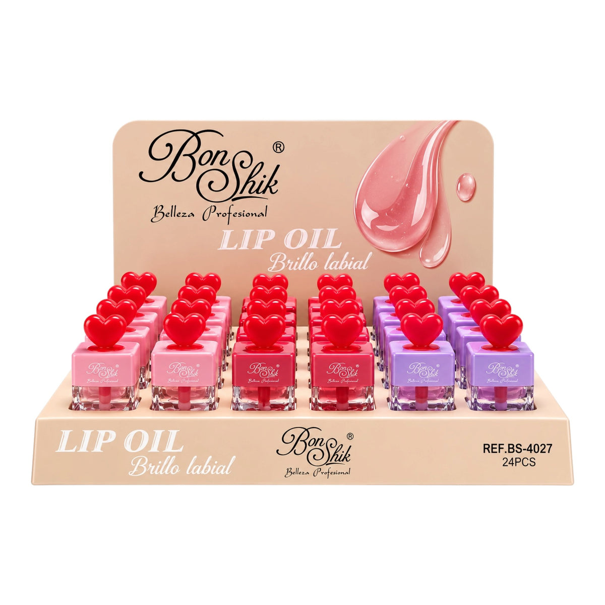 BRILLO GLOSS PALETA TAPA CORAZON BON SHIK