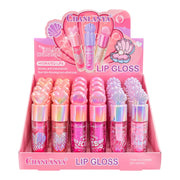 BRILLO GLOSS MAGICO TAPA CORAZON BOLITA CONCHA 6ML CHANLANYA