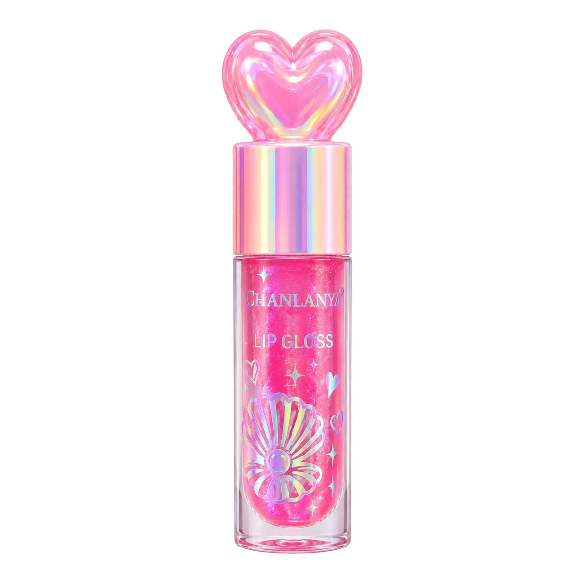 BRILLO GLOSS MAGICO TAPA CORAZON BOLITA CONCHA 6ML CHANLANYA