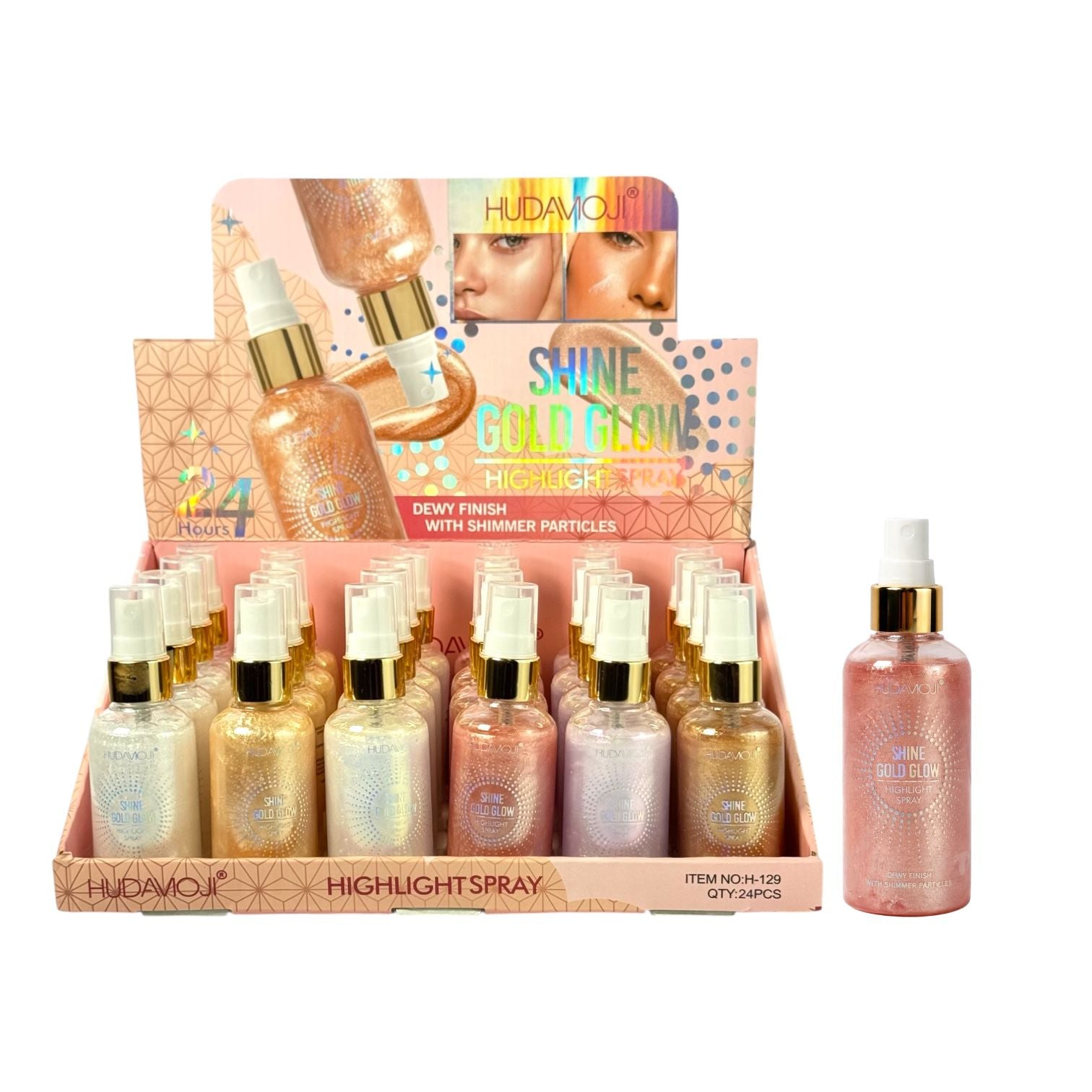 SHIMMER SPRAY SHINE GOLD GLOW HUDAMOJI