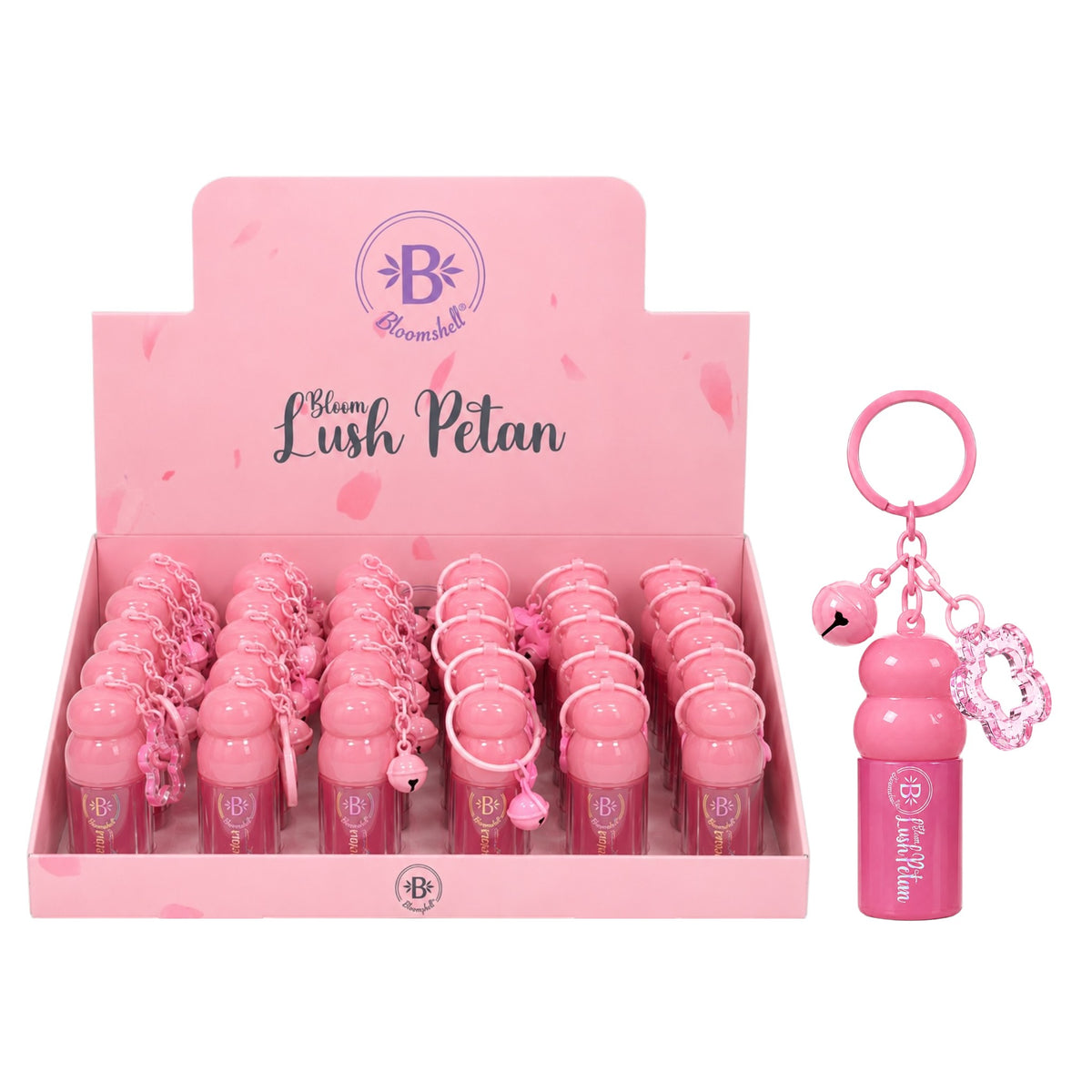 TINTA DE LABIOS BLOOM LUSH PETAN LLAVERO ESTRELLITA BLOOMSHELL