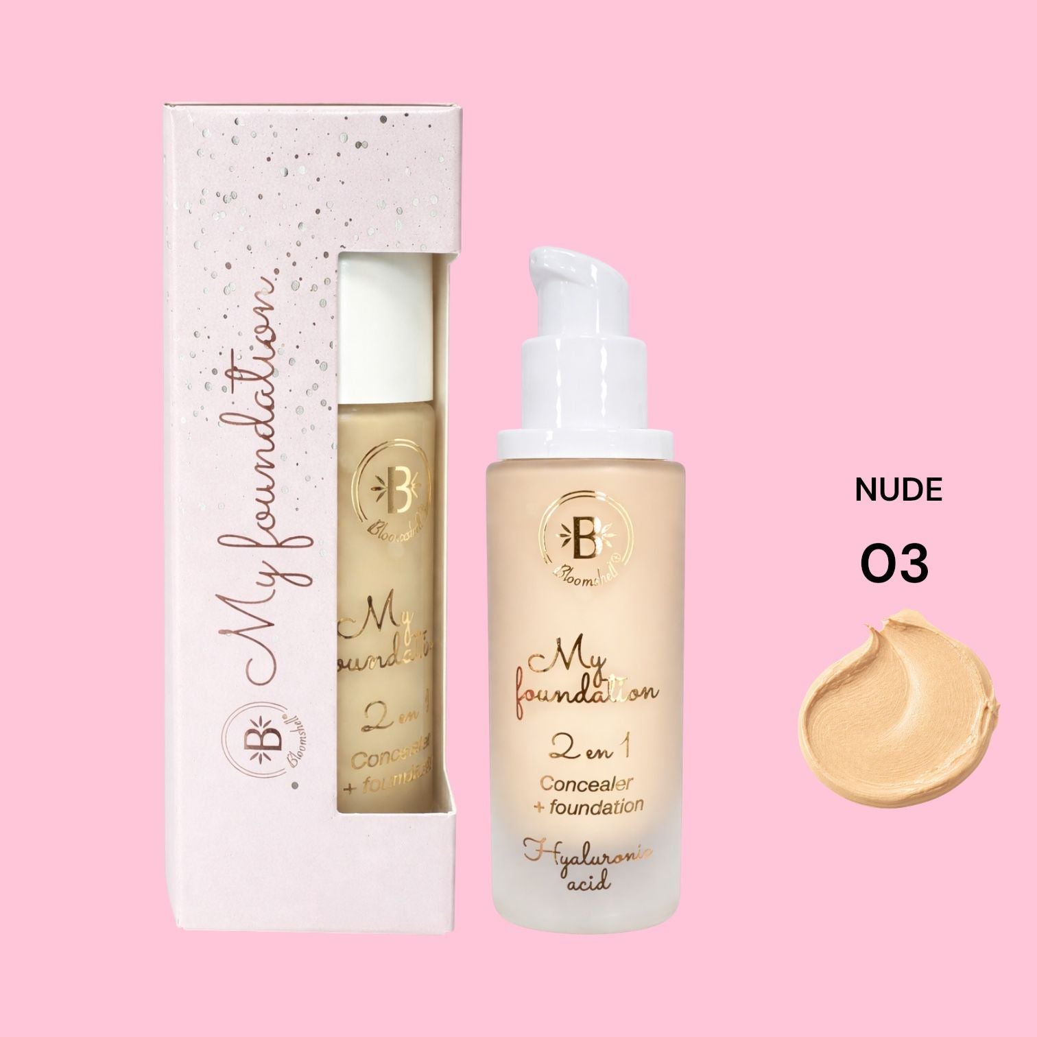 BASE LIQUIDA 2EN1 TONO 03 NUDE BLOOMSHELL