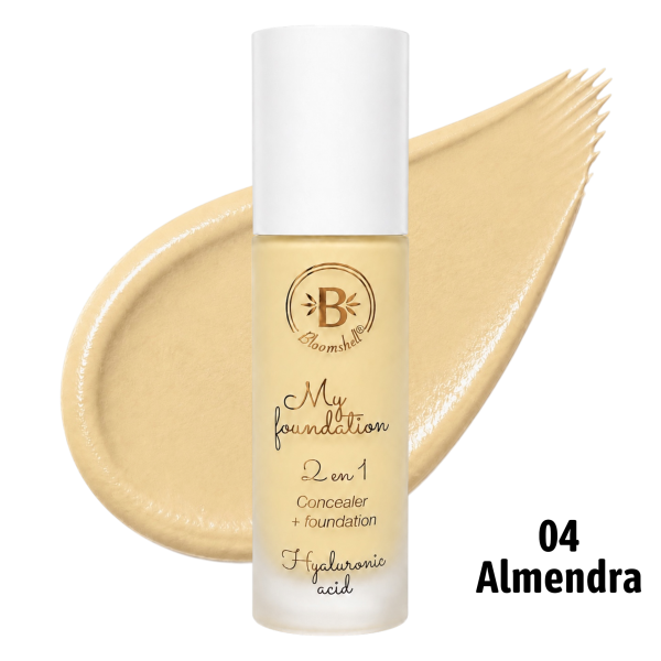 BASE LIQUIDA 2EN1 TONO 04 ALMENDRA BLOOMSHELL
