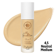 BASE LIQUIDA 2EN1 TONO 4.5 NEUTRAL MEDIUM BLOOMSHELL