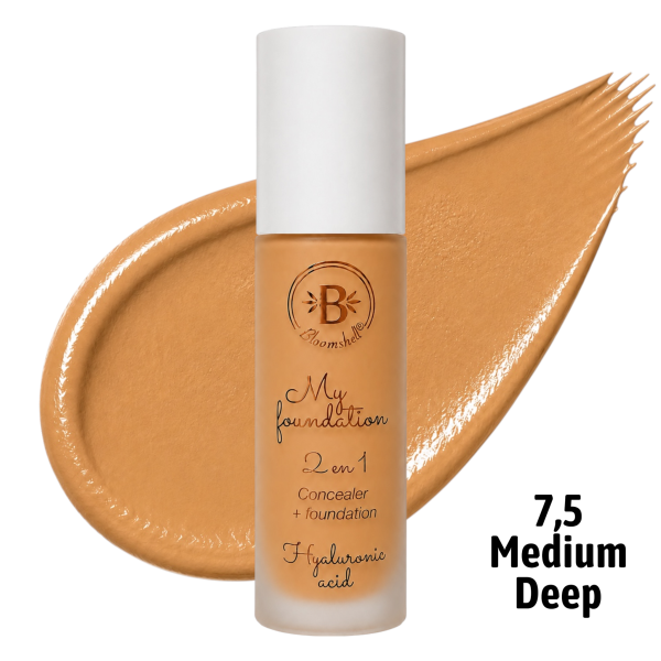 BASE LIQUIDA 2EN1 TONO 7.5 MEDIUM DEEP BLOOMSHELL