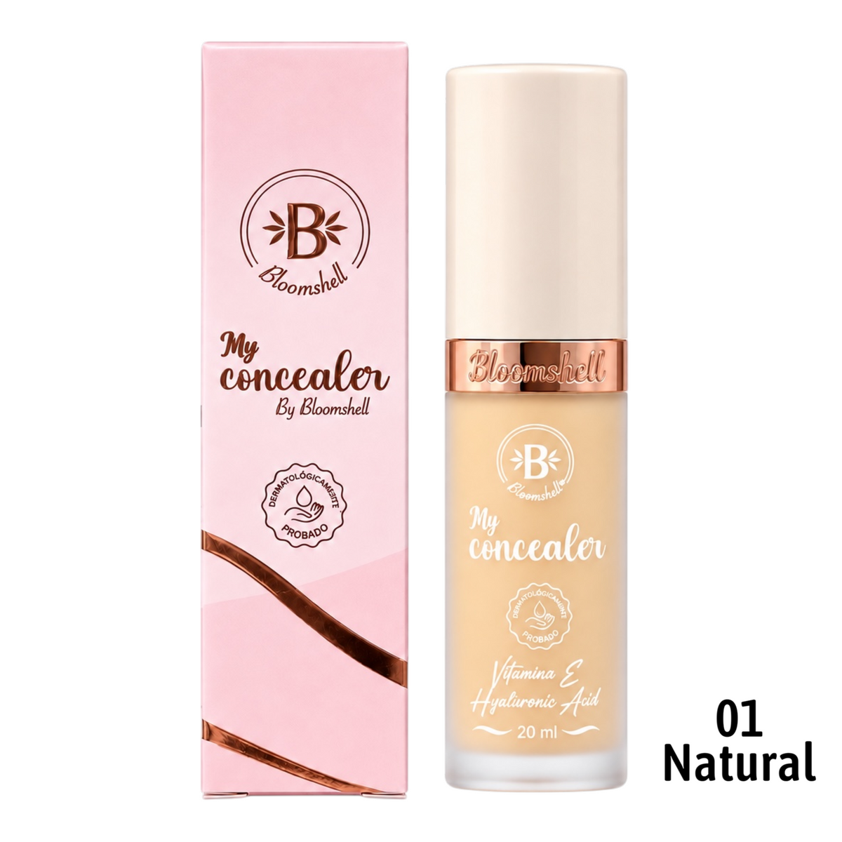 CORRECTOR LIQUIDO GRANDE TONO 01 NATURAL 20ML BLOOMSHELL