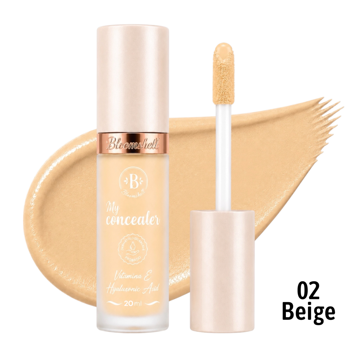 CORRECTOR LIQUIDO GRANDE TONO 02 BEIGE 20ML BLOOMSHELL