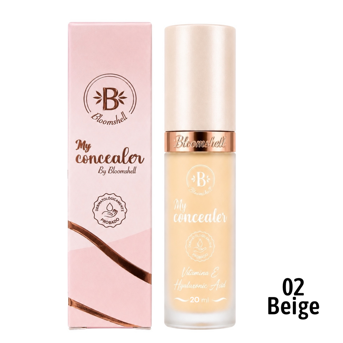 CORRECTOR LIQUIDO GRANDE TONO 02 BEIGE 20ML BLOOMSHELL