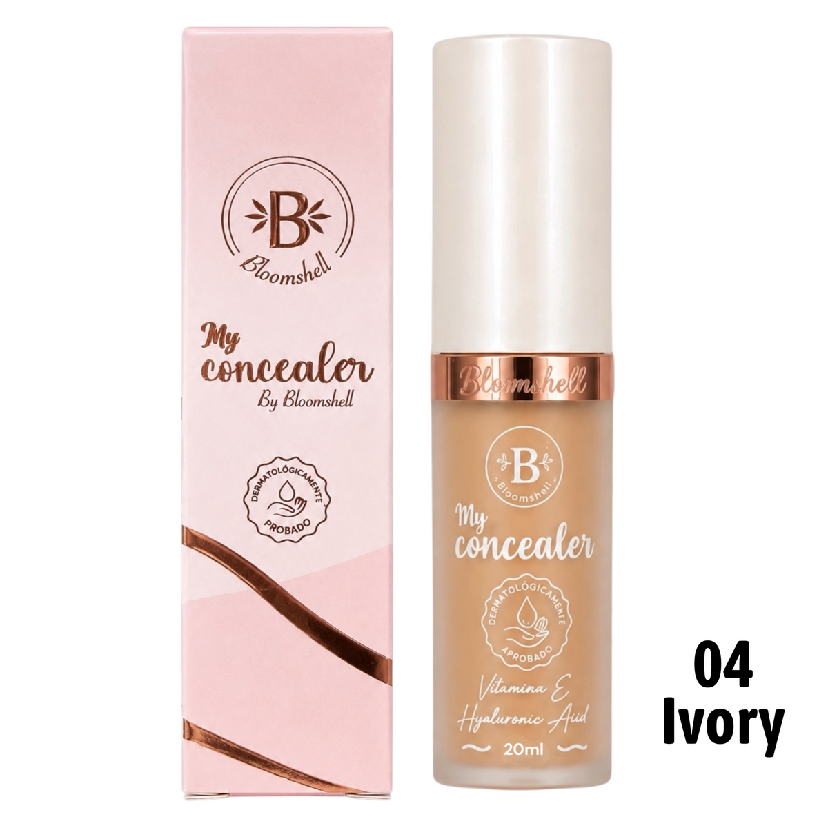 CORRECTOR LIQUIDO GRANDE TONO 04 IVORY 20ML BLOOMSHELL