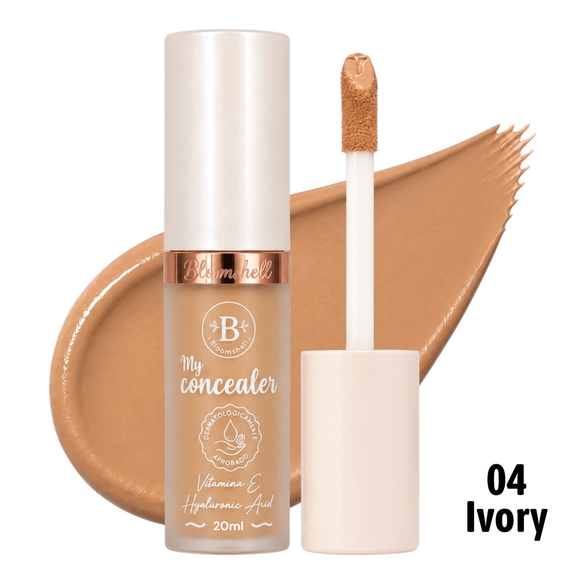 CORRECTOR LIQUIDO GRANDE TONO 04 IVORY 20ML BLOOMSHELL