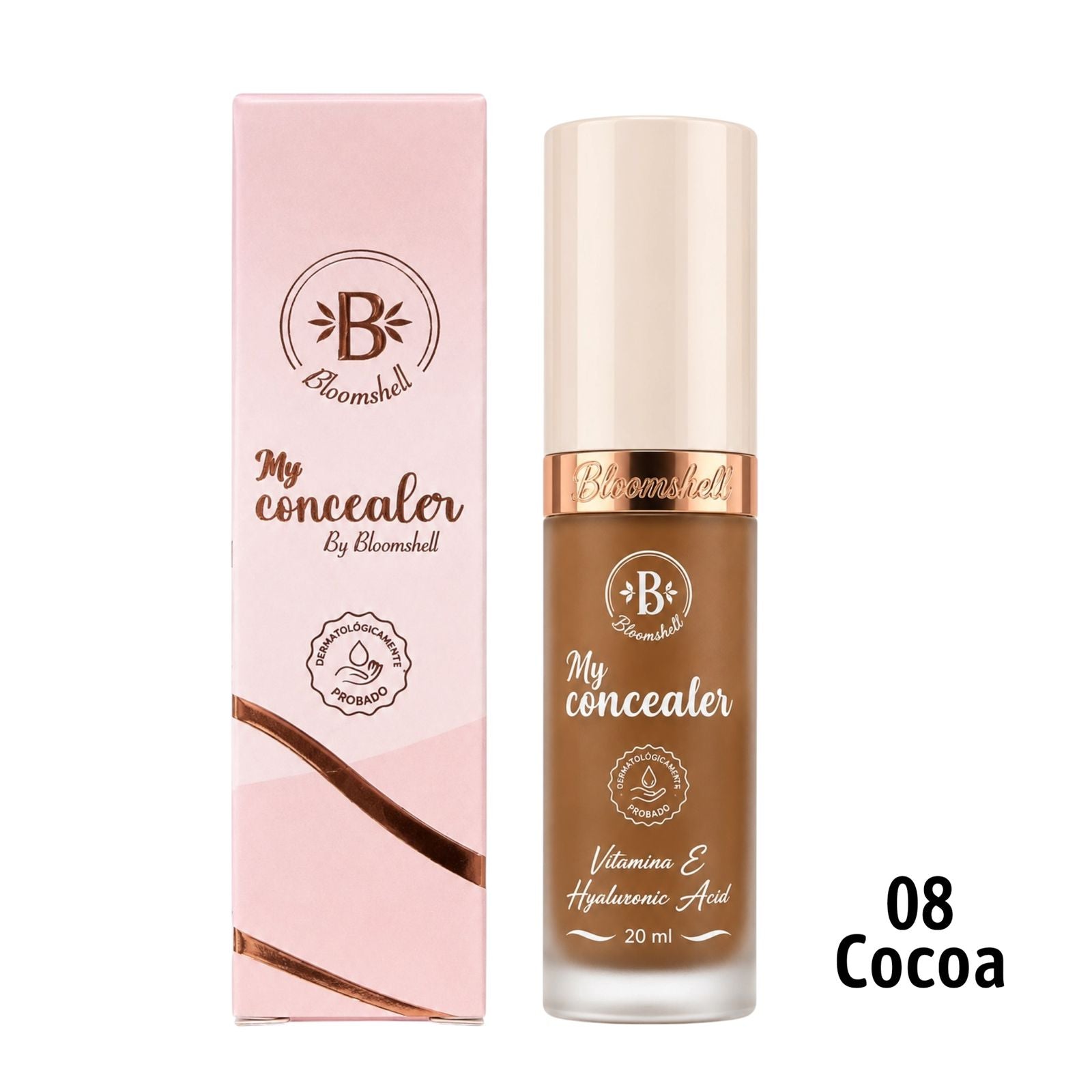 CORRECTOR LIQUIDO GRANDE TONO 08 COCOA 20ML BLOOMSHELL