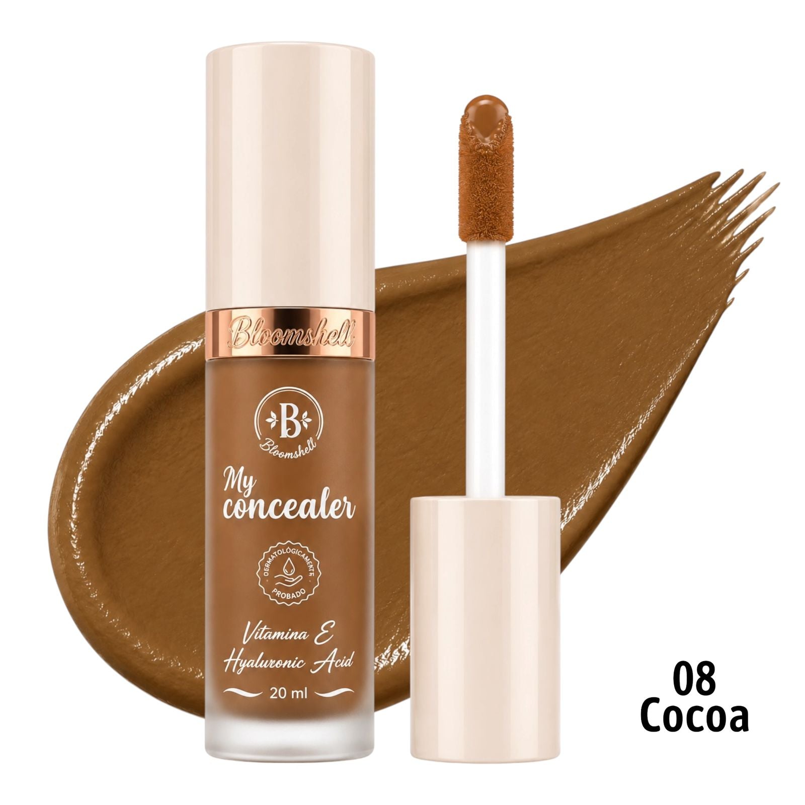 CORRECTOR LIQUIDO GRANDE TONO 08 COCOA 20ML BLOOMSHELL