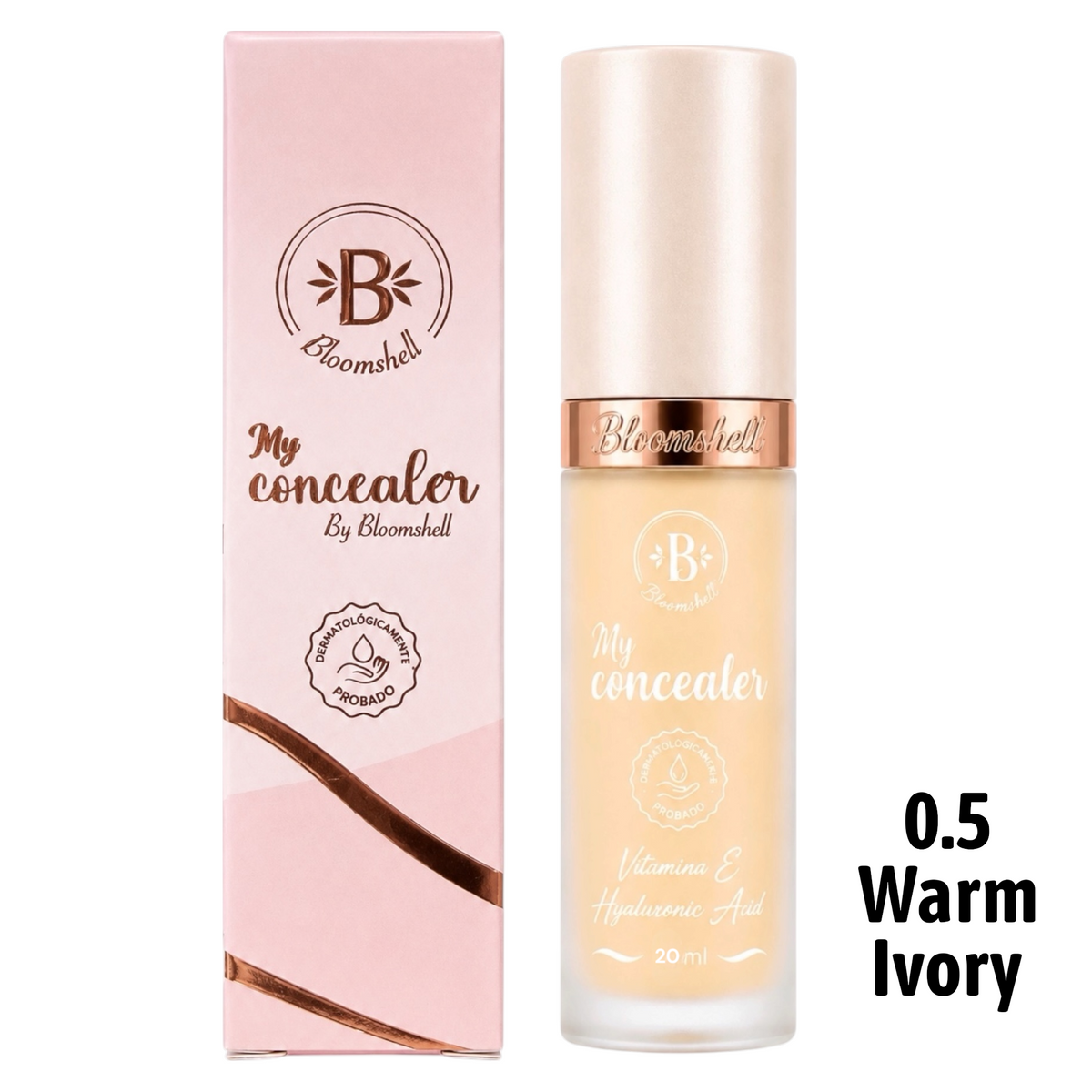 CORRECTOR LIQUIDO GRANDE TONO 0.5 WARM IVORY 20ML BLOOMSHELL