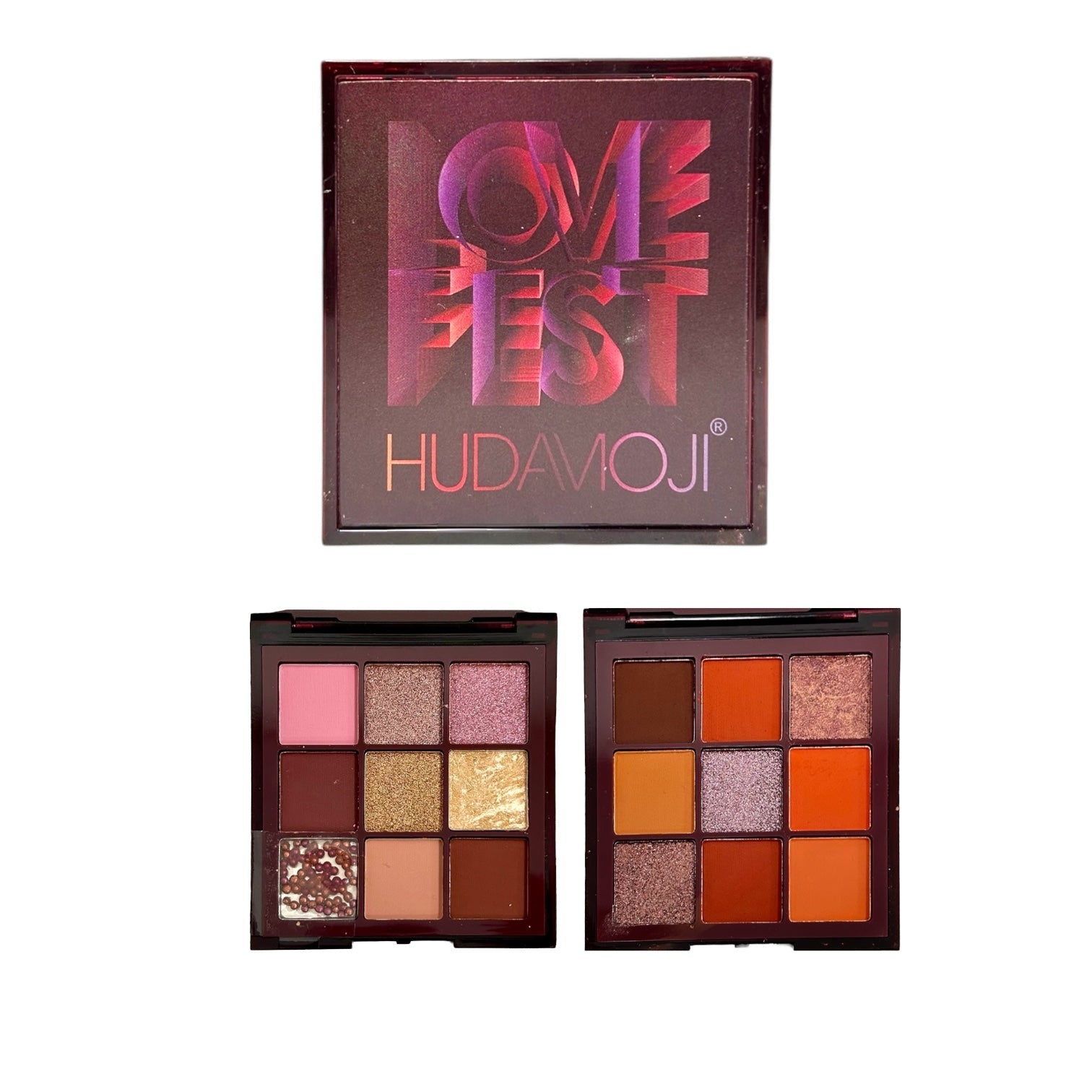 PALETA DE SOMBRAS X9 TONOS LOVEFEST HUDAMOJI